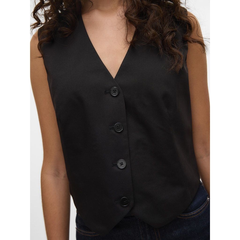 VERO MODA Liemenė moterims, Juoda, Nila tailored waistcoat 6