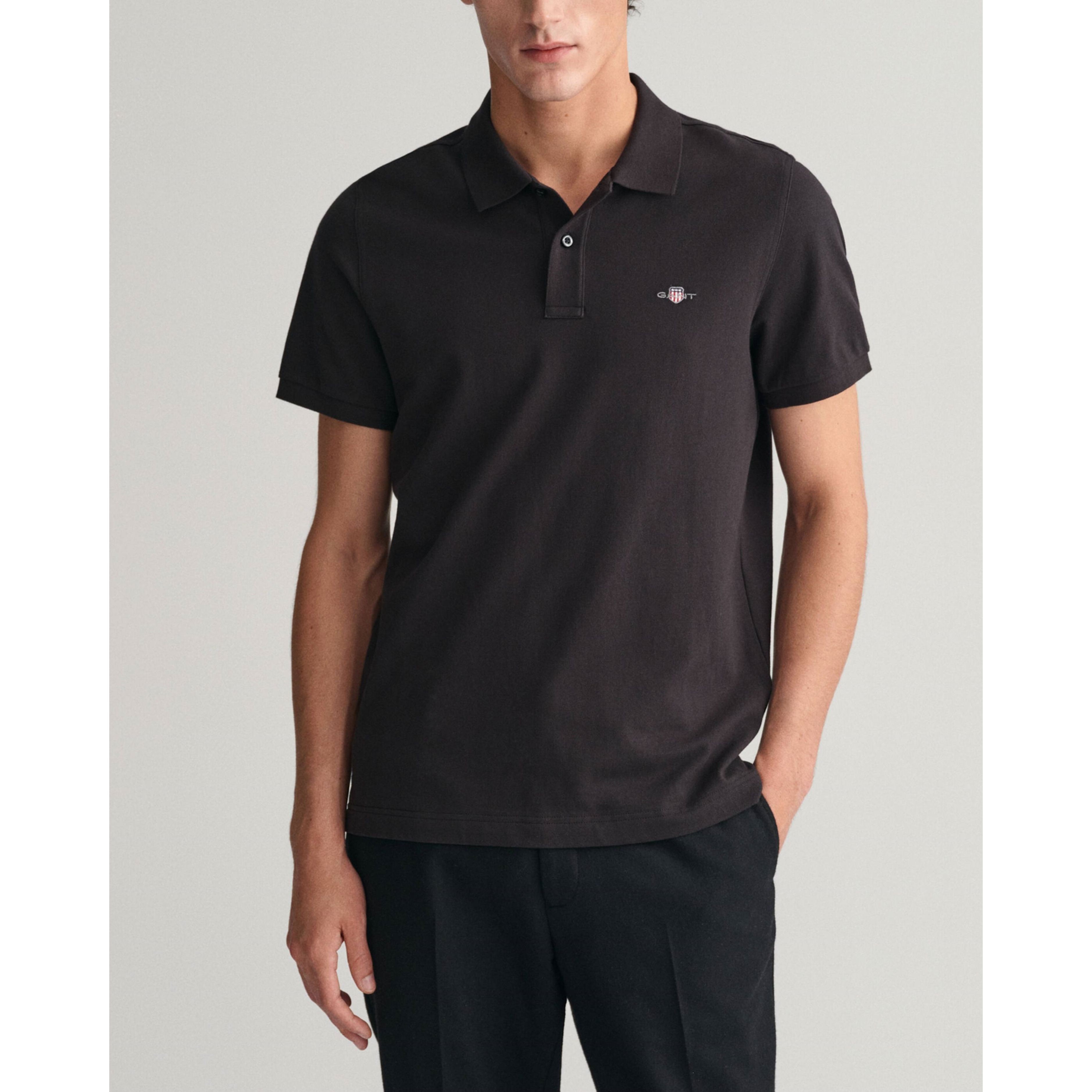 GANT Polo marškiniai trumpos rank. vyrams, Juoda 2