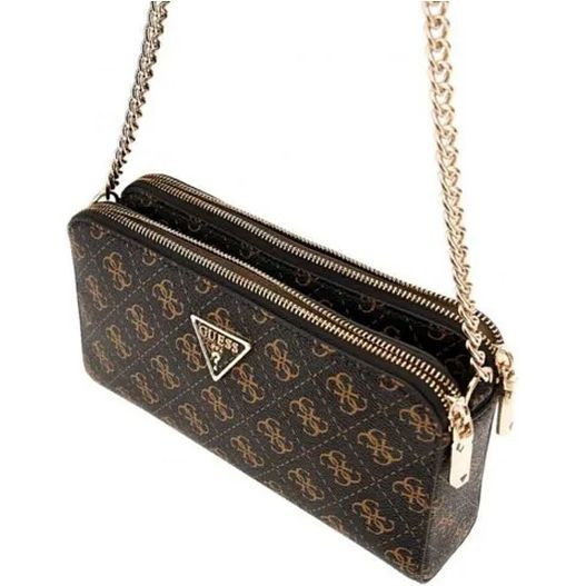 GUESS Rankinė per petį moterims, Ruda, Eco erica crossbody 3