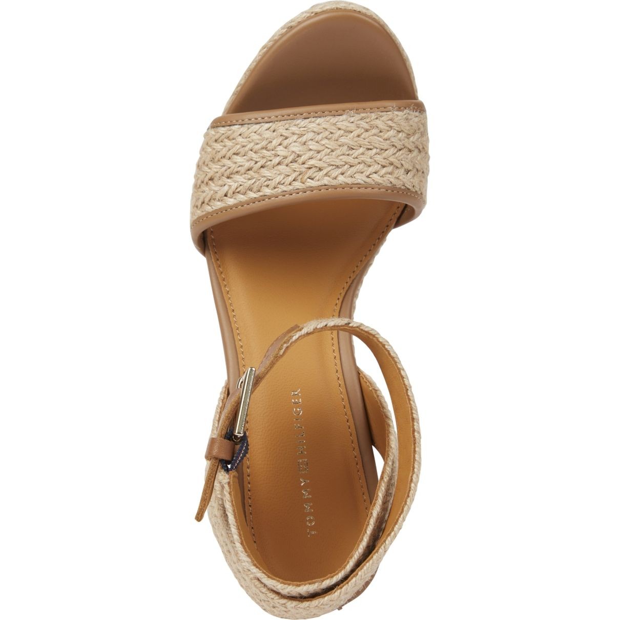 TOMMY HILFIGER Basutės moterims, Smėlio, Rope high wedge sandal 3