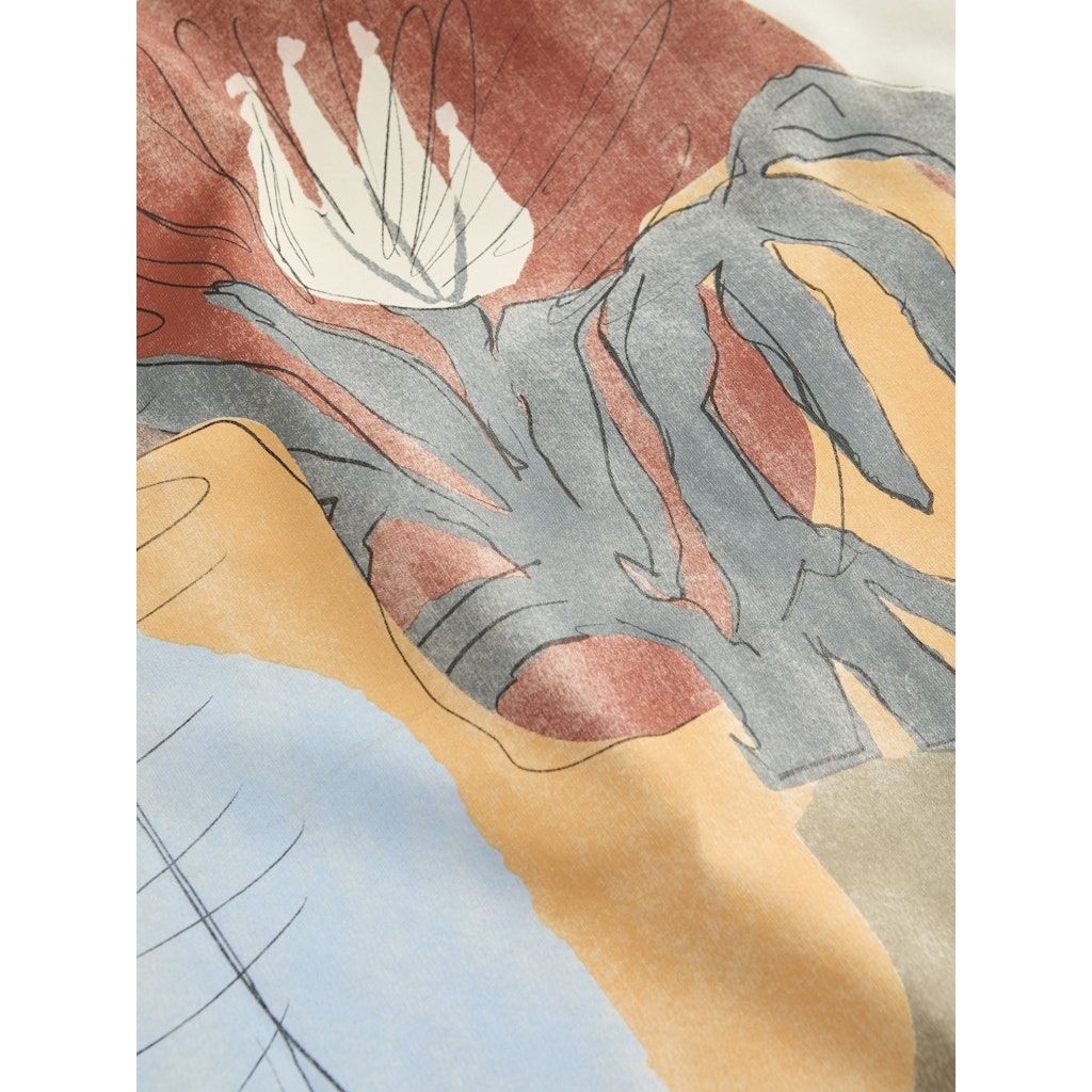 JACK & JONES Marškinėliai vyrams, Smėlio, Paros abstract tee 2