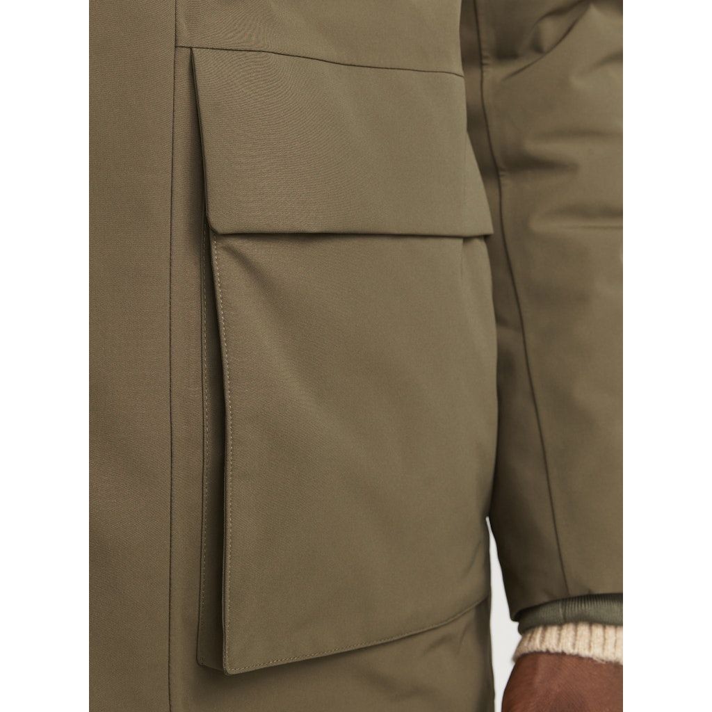 JACK & JONES Pūkinis paltas vyrams, Ruda, Wave parka 6