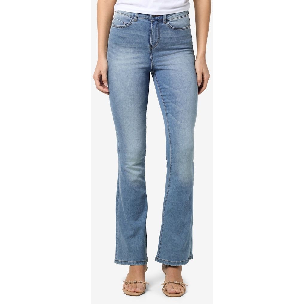 NOISY MAY Tiesūs džinsai moterims, Mėlyna, NMSALLIE HW FLARE JEA 3