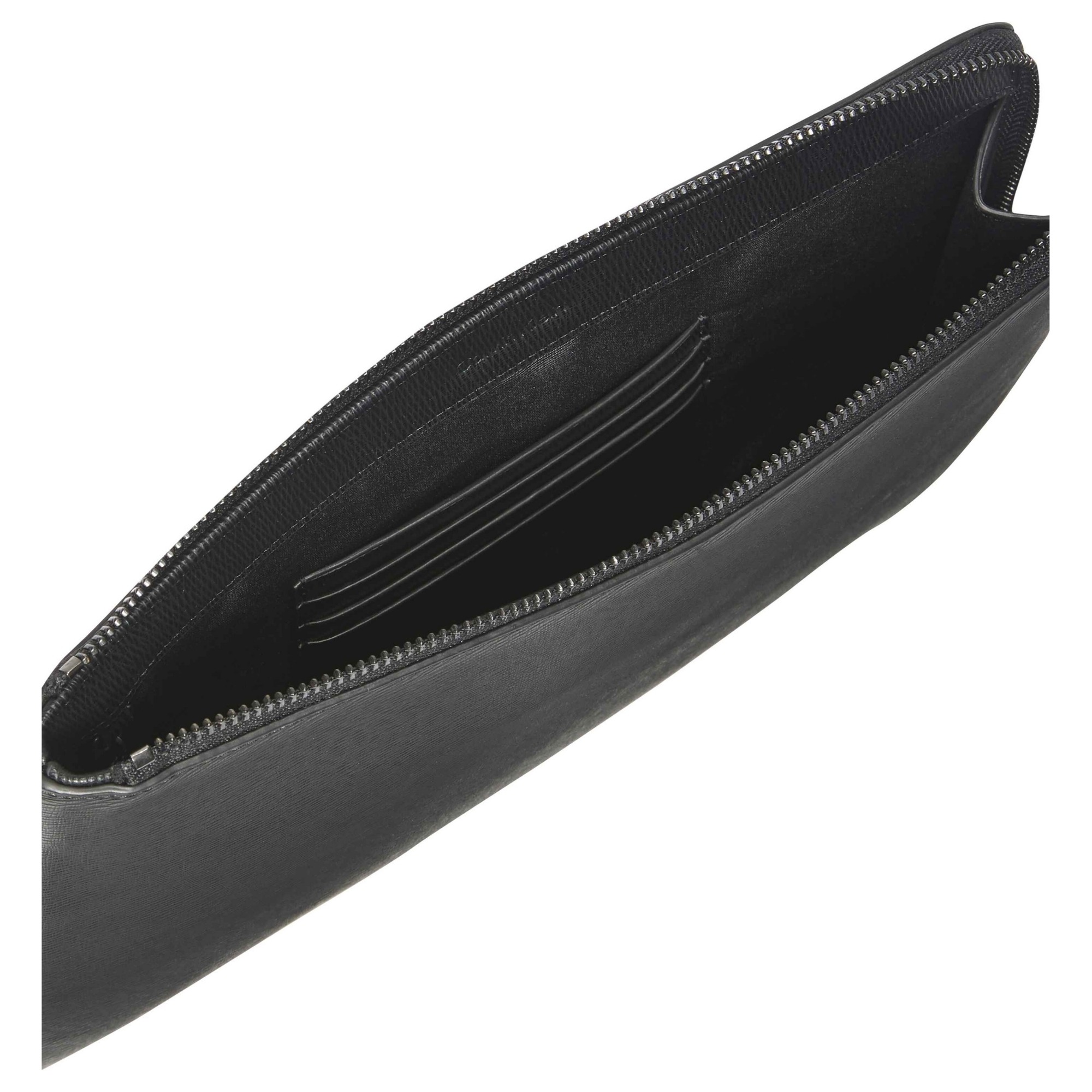 CALVIN KLEIN Piniginė vyrams, Juoda, saffiano zip pouch v wristlet 3