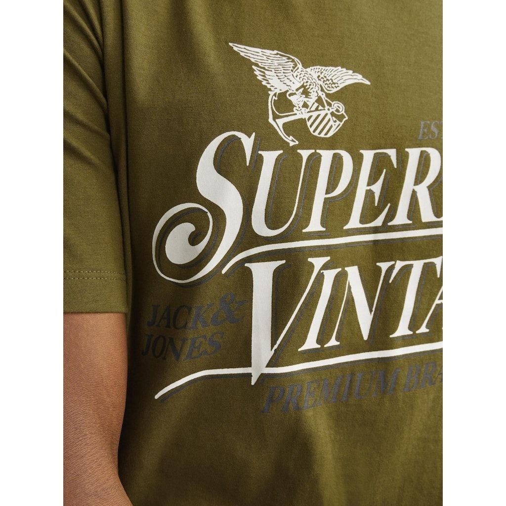 JACK & JONES Marškinėliai vyrams, Žalia, JPRSTAR TEE SS CREW 4