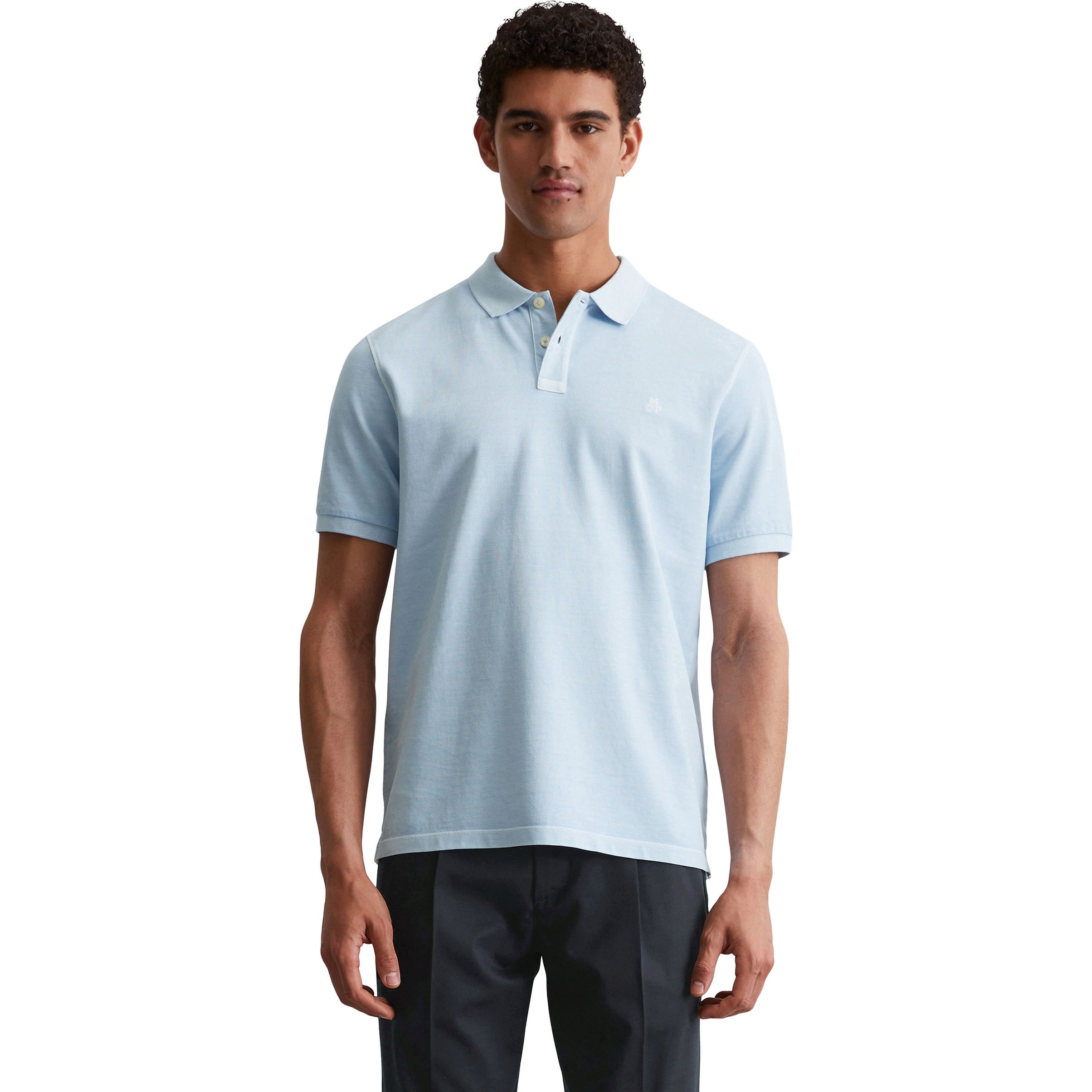 MARC O'POLO Polo marškiniai trumpos rank. vyrams, Mėlyna, Polo short M22226653000 2