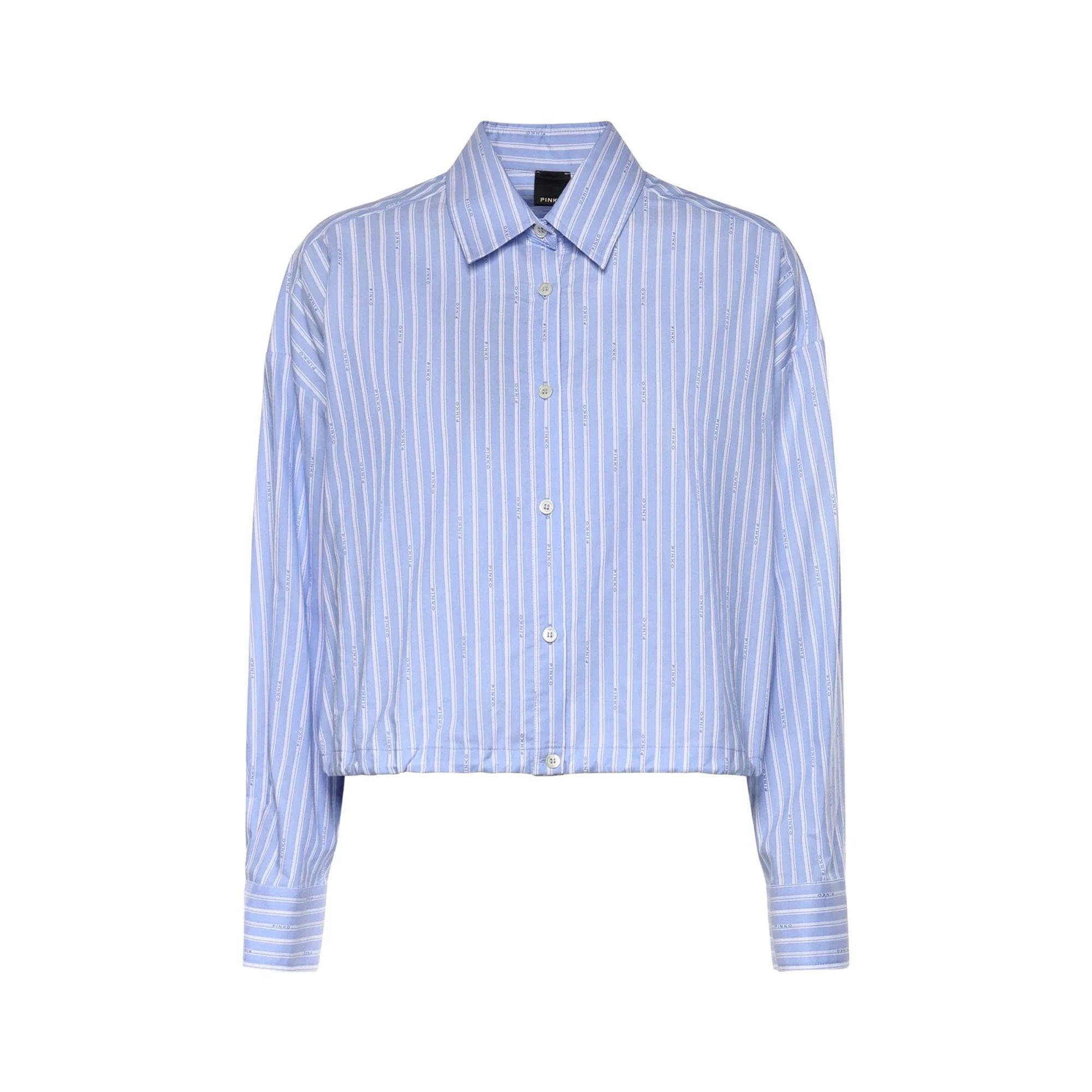 PINKO Marškiniai ilgomis rankovėmis moterims, Mėlyna, Cammie shirt 1