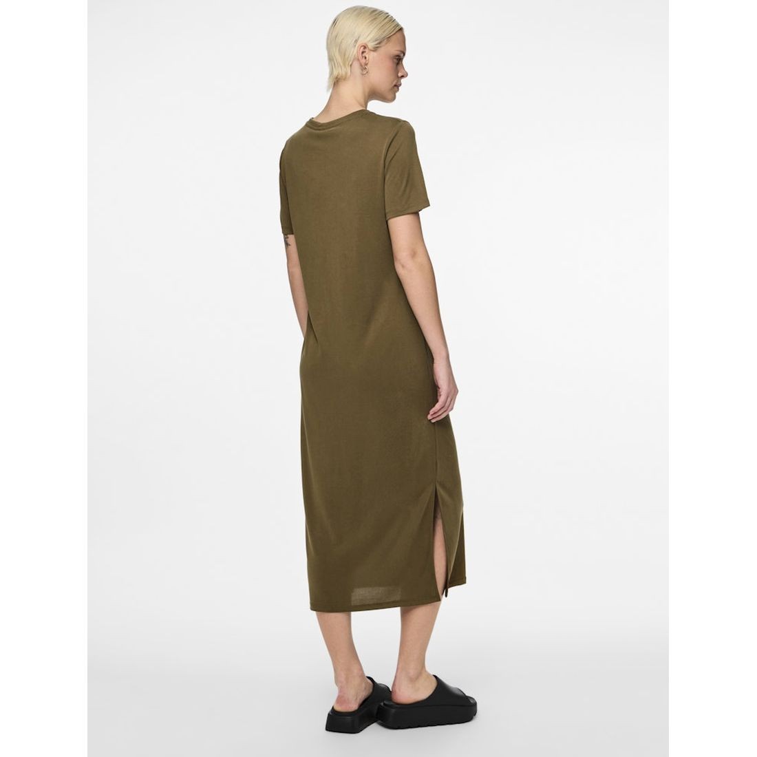 PIECES Midi suknelė moterims, Ruda, PCANORA SS O-NECK 2