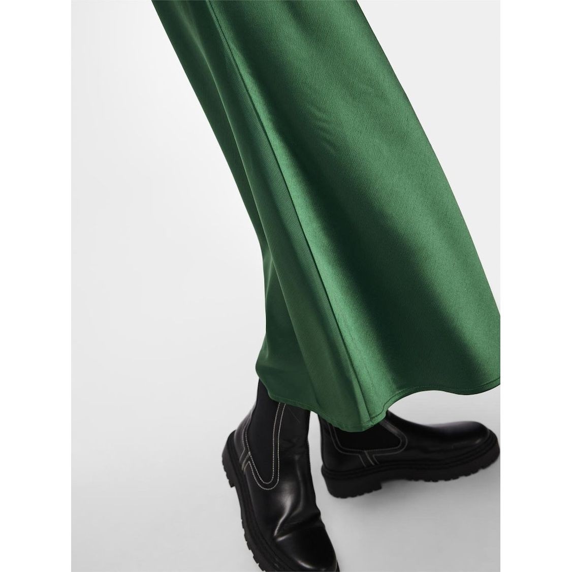 PIECES Midi sijonas moterims, Žalia, PCNORELLA HW ANKLE 6