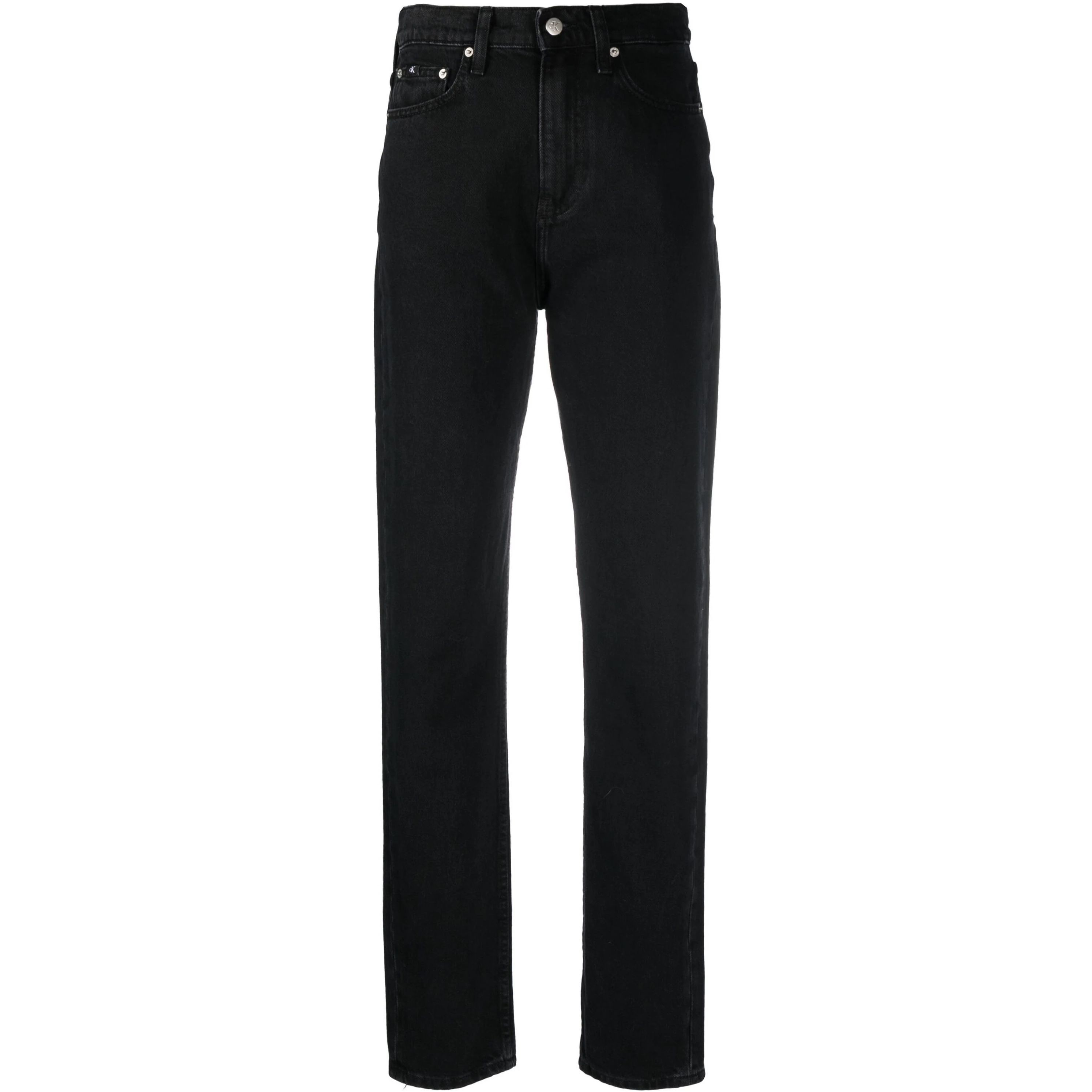 CALVIN KLEIN JEANS Tiesūs džinsai -moterims, Juoda, Authentic slim straight 1
