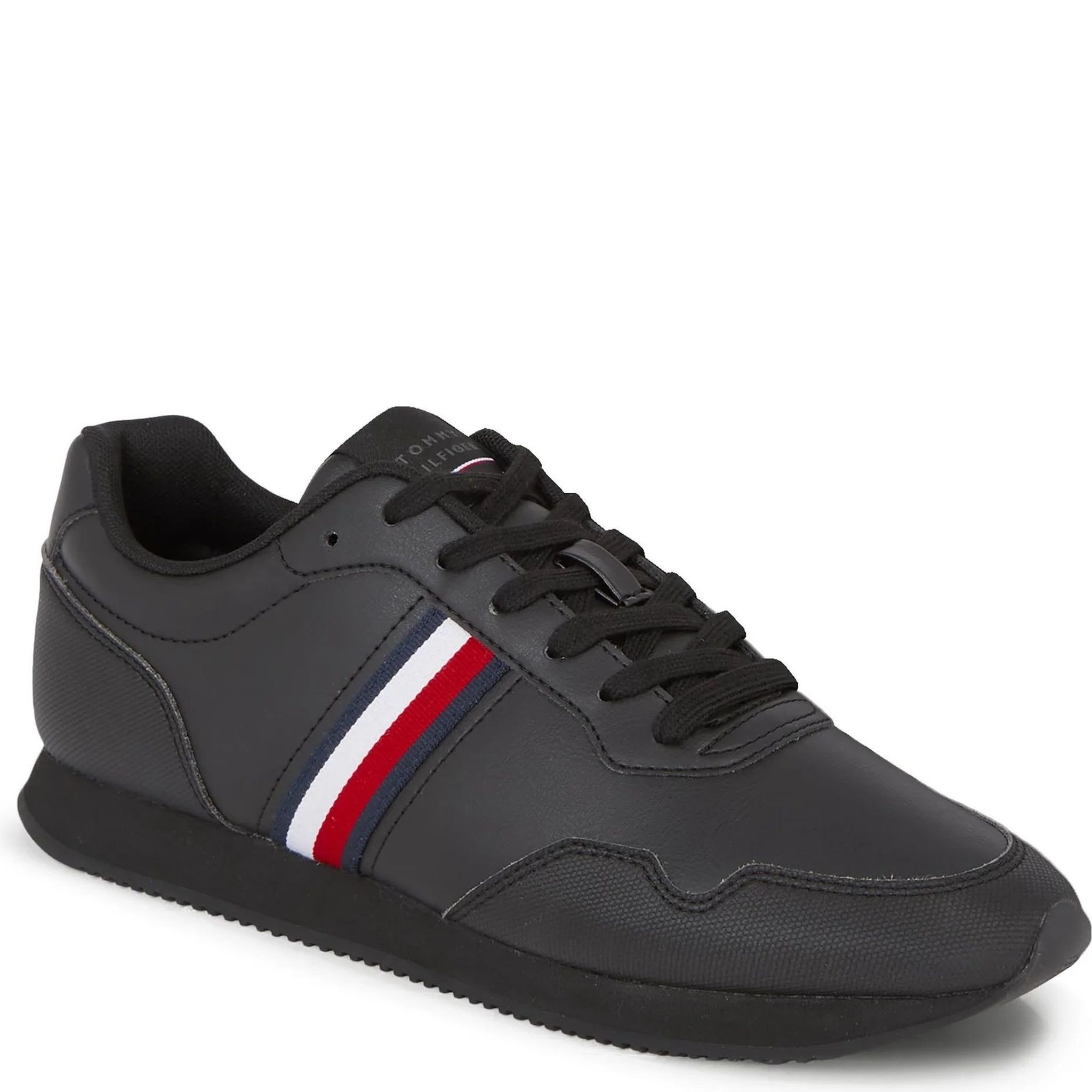 TOMMY HILFIGER Sportiniai bateliai vyrams, Juoda, Core lo runner 1