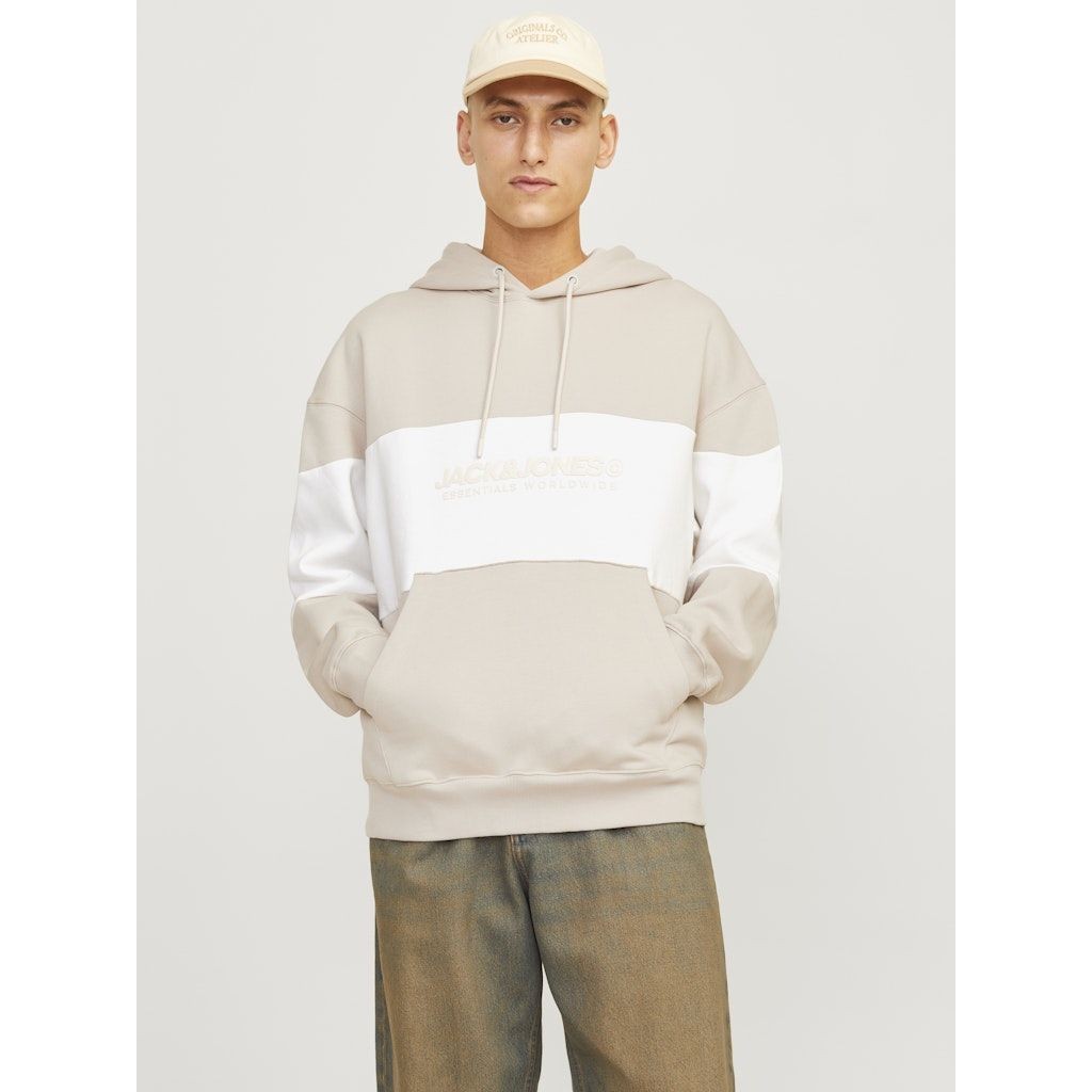 JACK & JONES Džemperis vyrams, Smėlio, Legacy blocking sweat hood 2