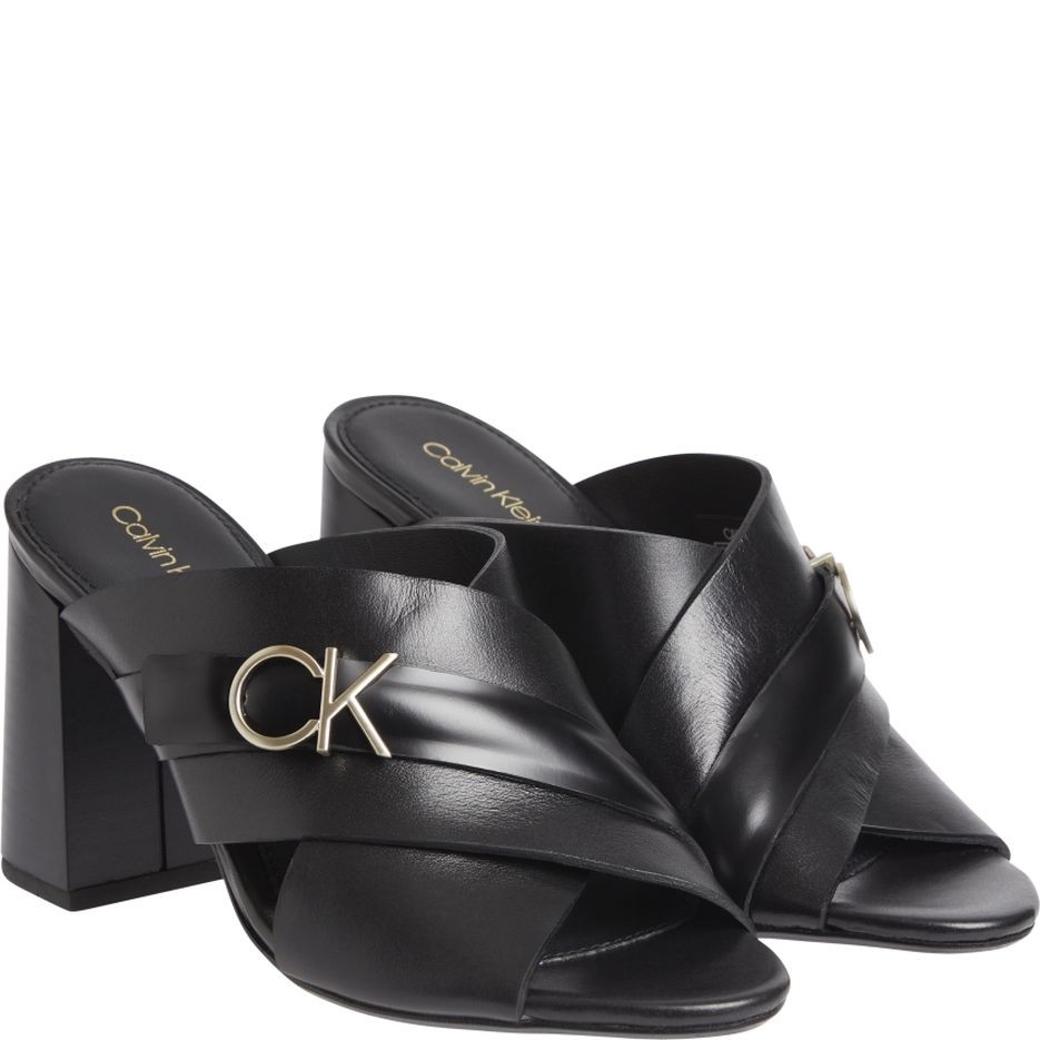 CALVIN KLEIN Basutės moterims, Juoda, X SLIDE SANDAL 85 W/HW 1