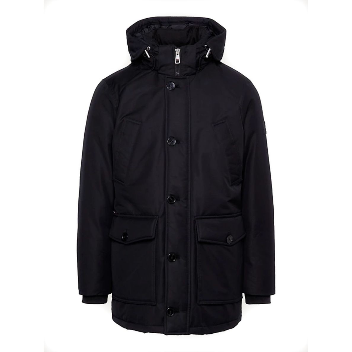 TOMMY HILFIGER Pūkinė striukė vyrams, Juoda, Rockie non fur down parka 1