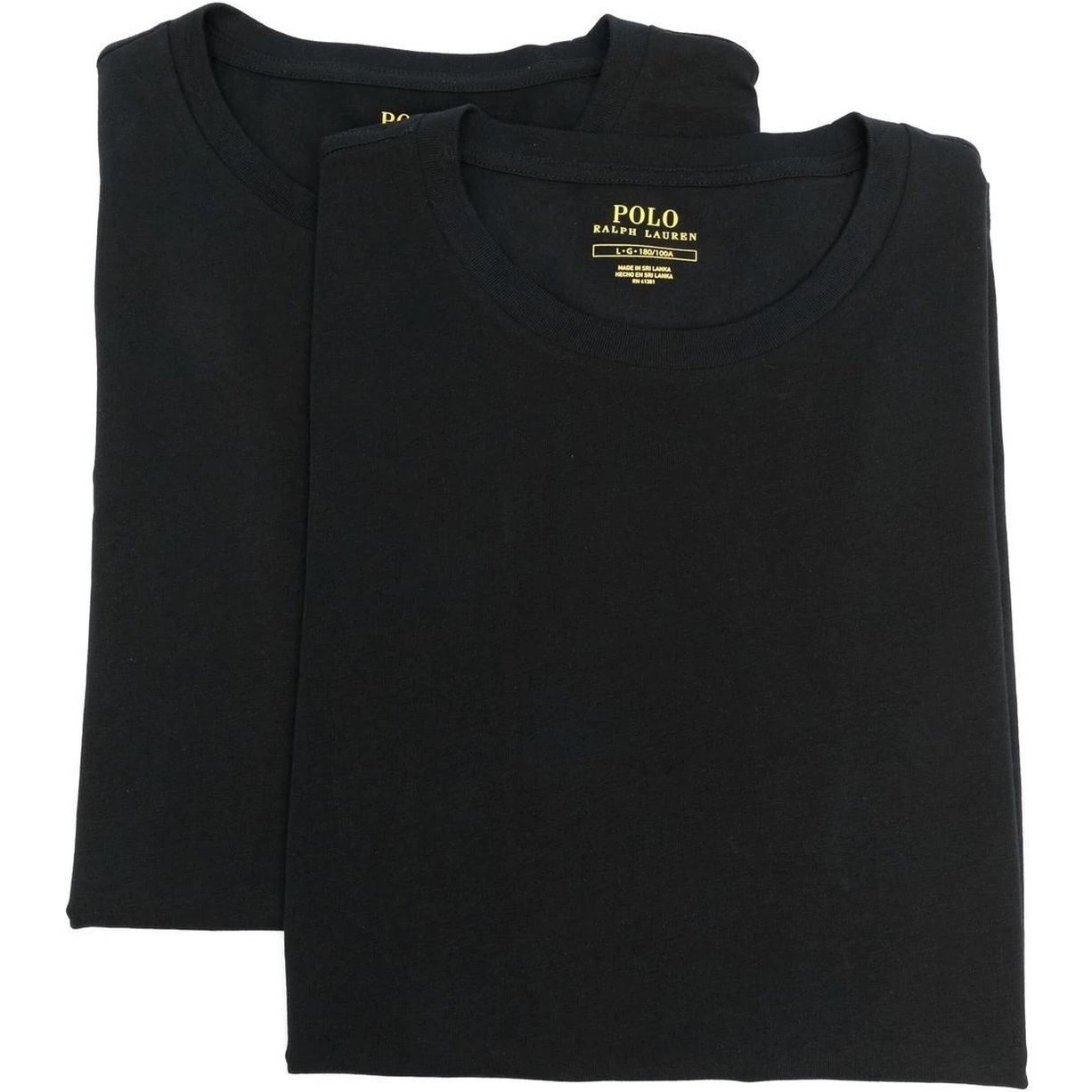 POLO RALPH LAUREN UW Marškinėliai trump. rankovėmis vyrams, Juoda, Classic 2 pack crew undershirt 1