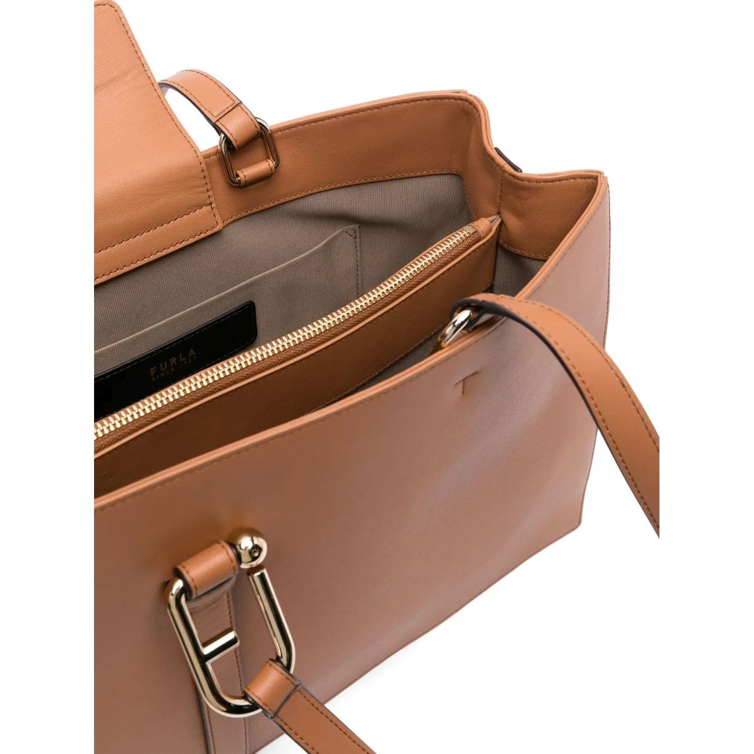 FURLA Pirkinių krepšys moterims, Ruda, Furla nuvola l tote 4