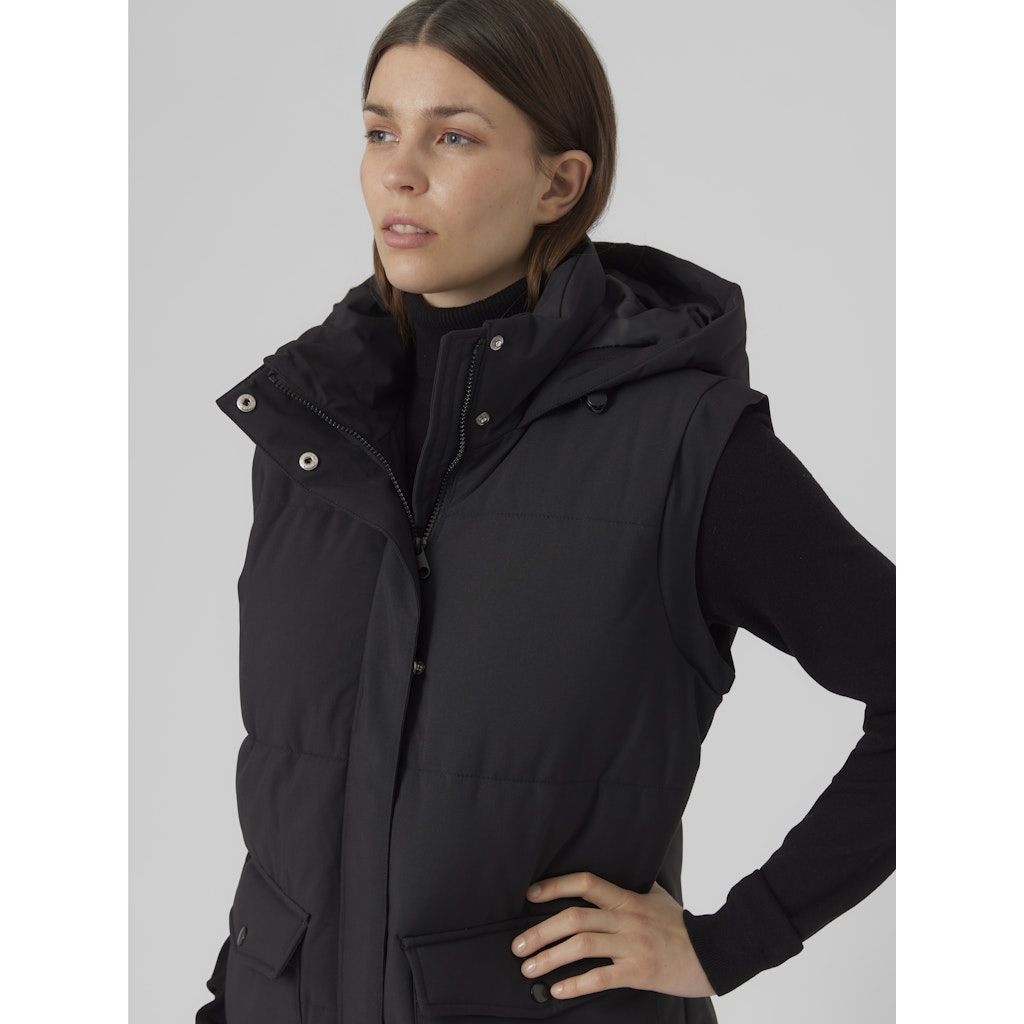 VERO MODA Paltas moterims, Juoda, VMMADELYN LONG COAT 4