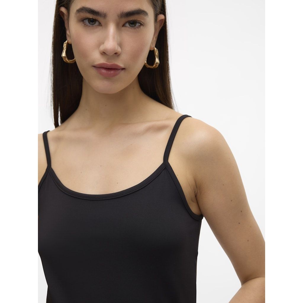 VERO MODA Marškiniai be rankovių moterims, Juoda, Million singlet 5