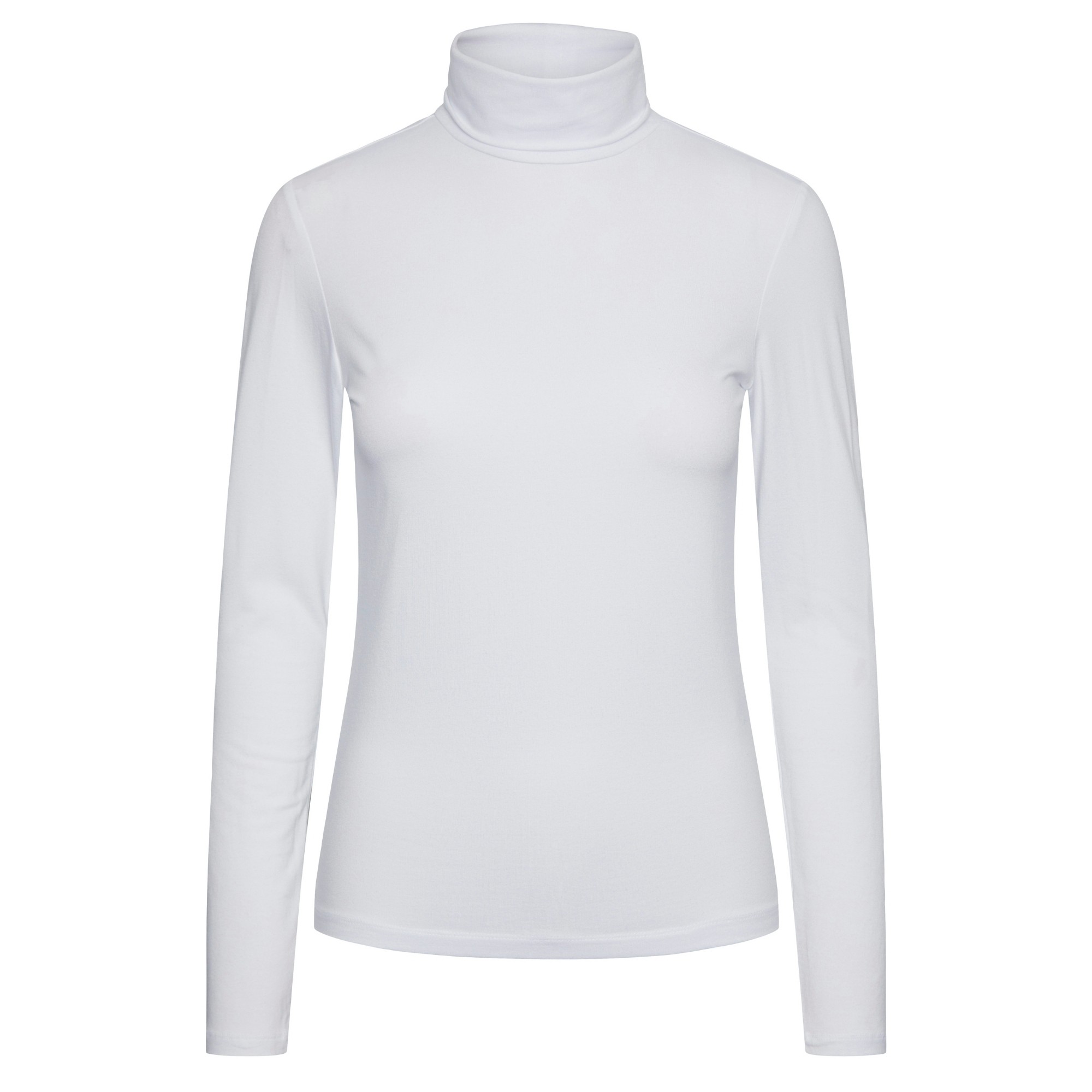 PIECES Palaidinės moterims, Balta, PCSIRENE LS ROLLNECK 1