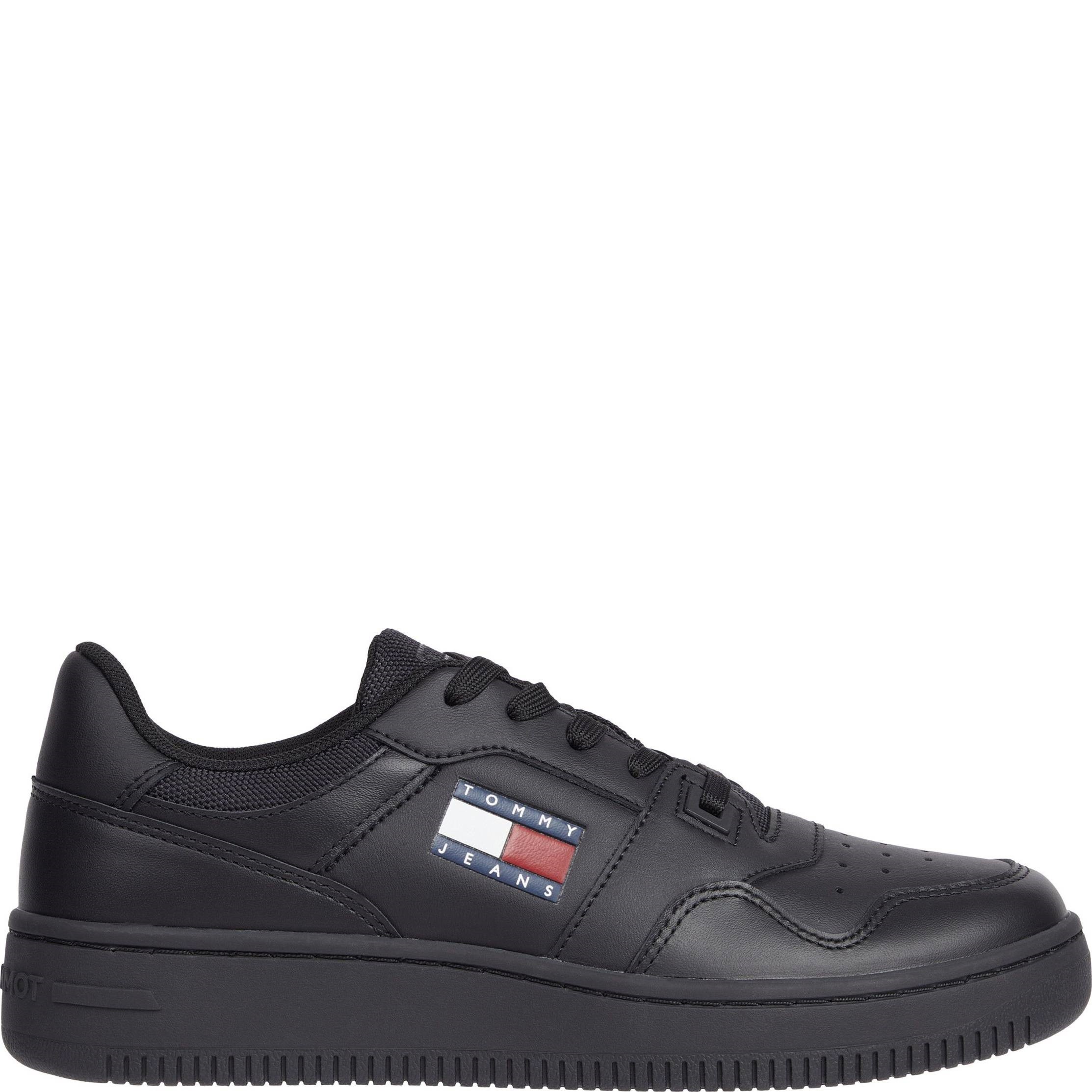 TOMMY JEANS Laisvalaikio bateliai moterims, Juoda, Retro basket leisure 2