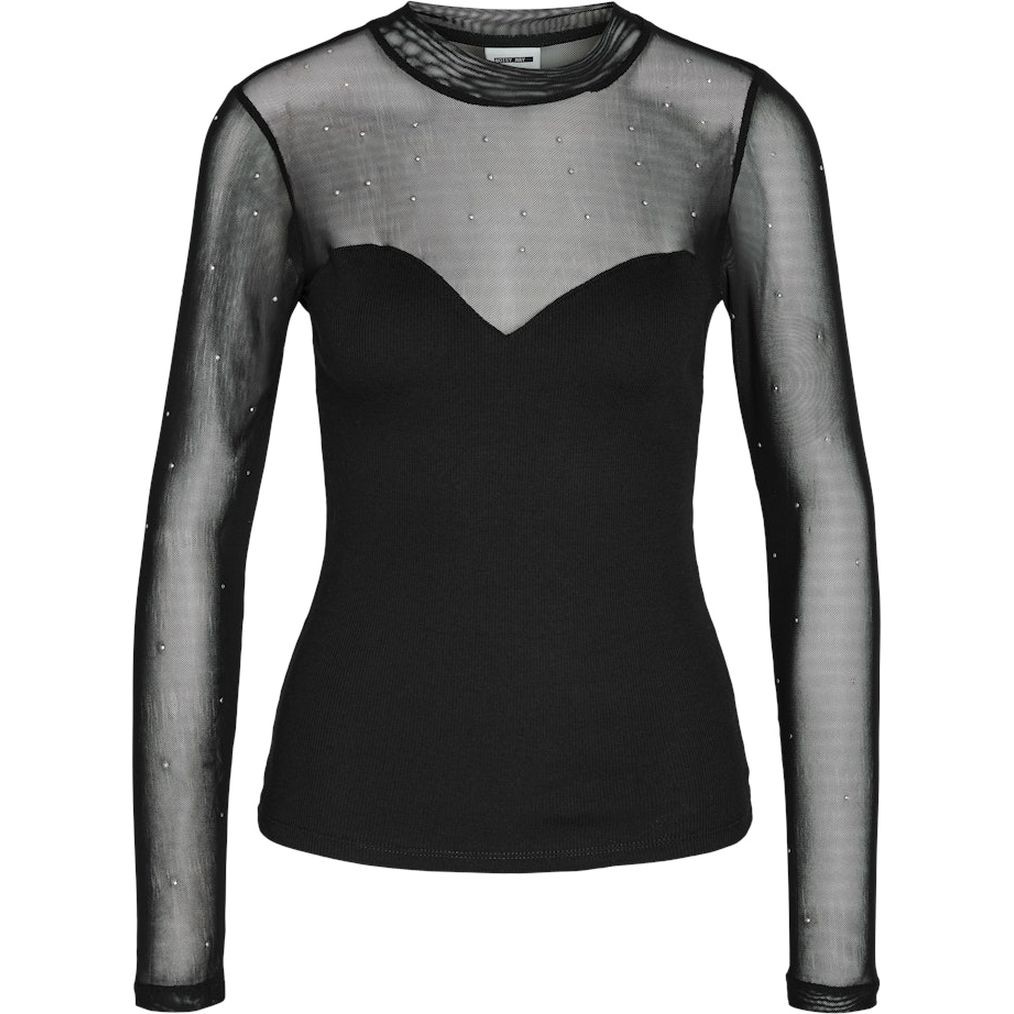 NOISY MAY Palaidinės moterims, Juoda, Maya mix detail top 1