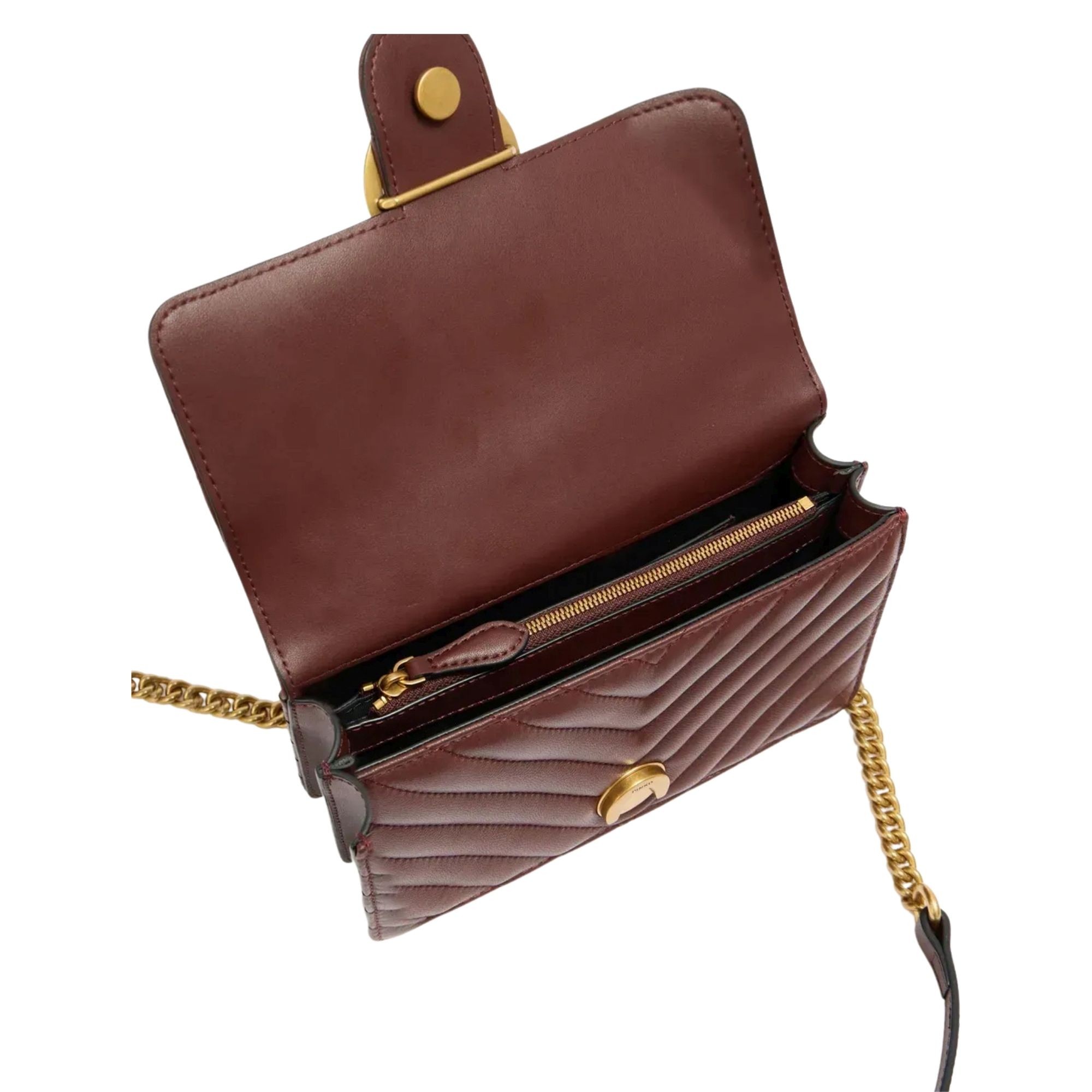 PINKO Rankinė per petį moterims, Vyšninė, Love icon mini dc 2