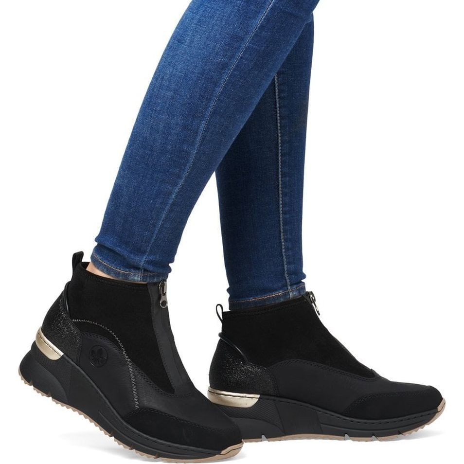 RIEKER Aulinukai moterims, Juoda, Ladies short boots 8