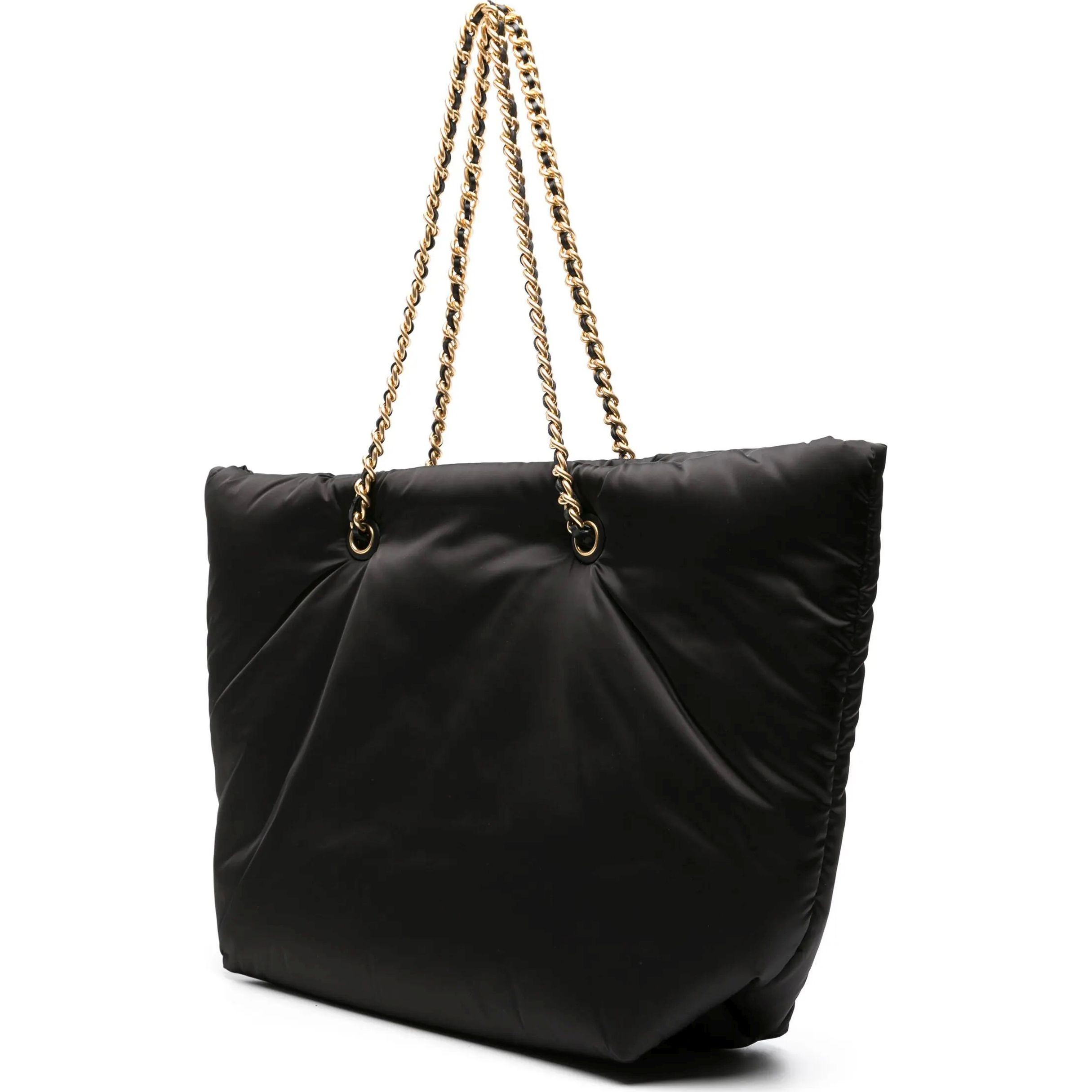 TORY BURCH Pirkinių krepšys moterims, Juoda, Ella chain soft tote 2