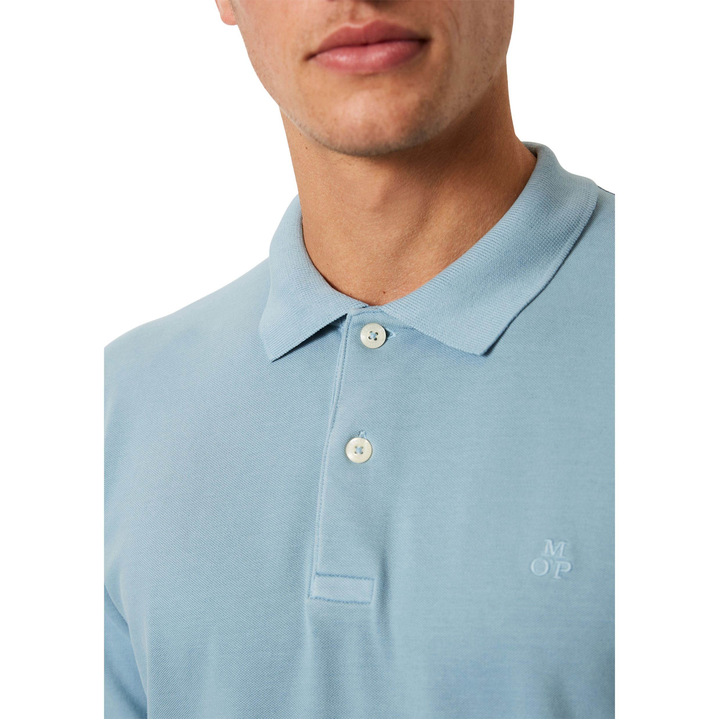 MARC O'POLO Polo marškiniai ilgos rank. vyrams, Mėlyna 4