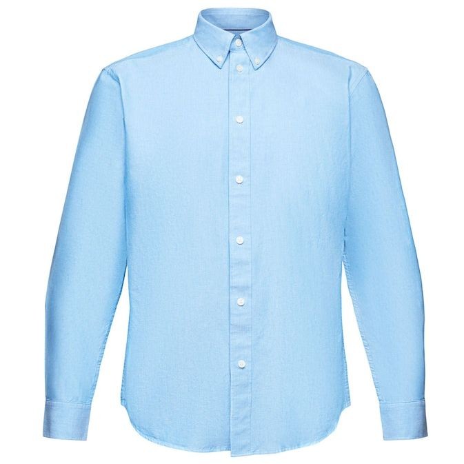 ESPRIT Marškiniai vyrams, Mėlyna, Cotton Poplin Shirt 1