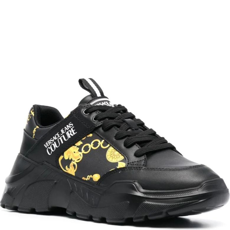 VERSACE JEANS CUTURE Bateliai - vyrams, BLACK/GOLD, Speedtrack  sneakers 1