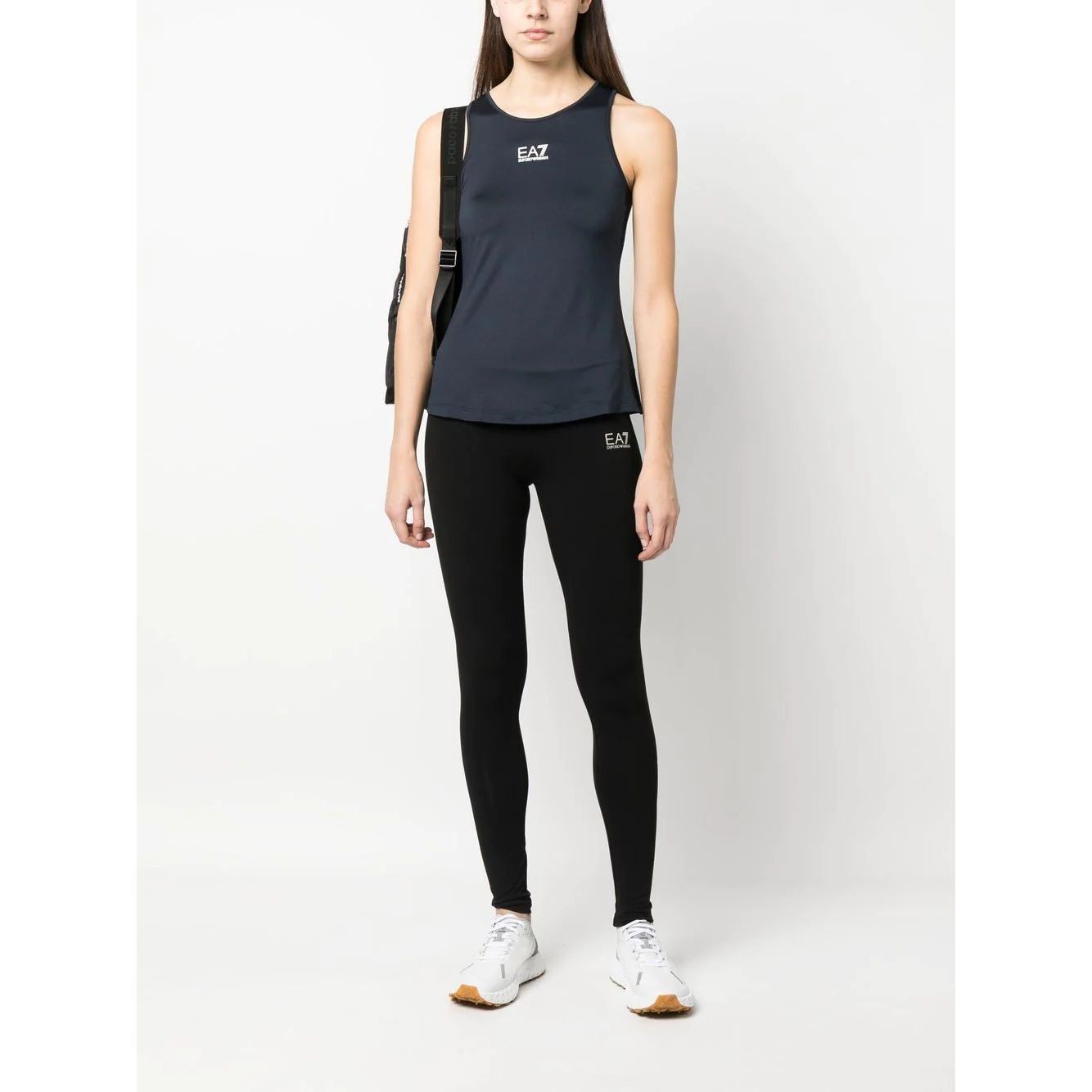 EA7 Marškiniai be rankovių moterims, Mėlyna, Tank 3