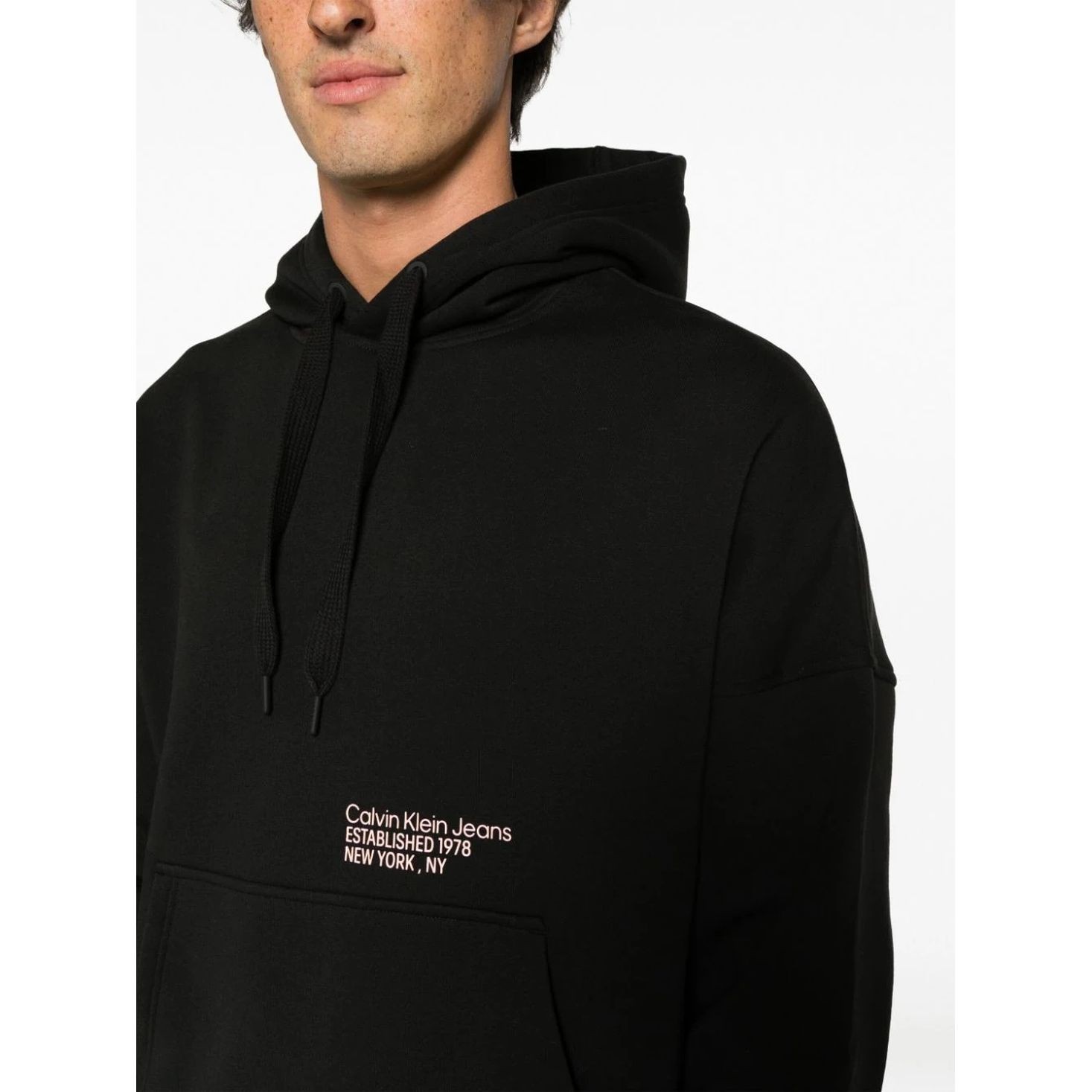 CALVIN KLEIN JEANS Džemperis vyrams, Juoda, Layered address hwk hoodie 4