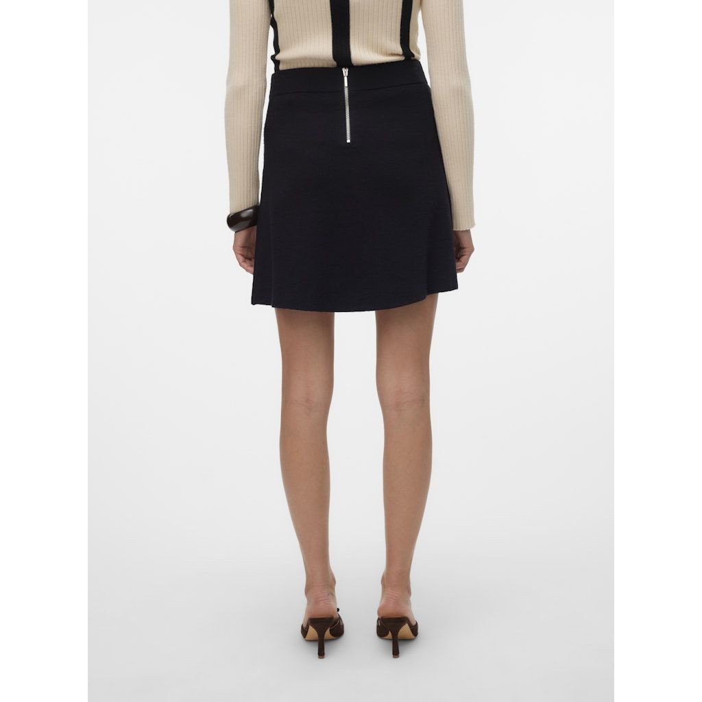 VERO MODA Mini sijonas moterims, Juoda, Gold skater skirt 5