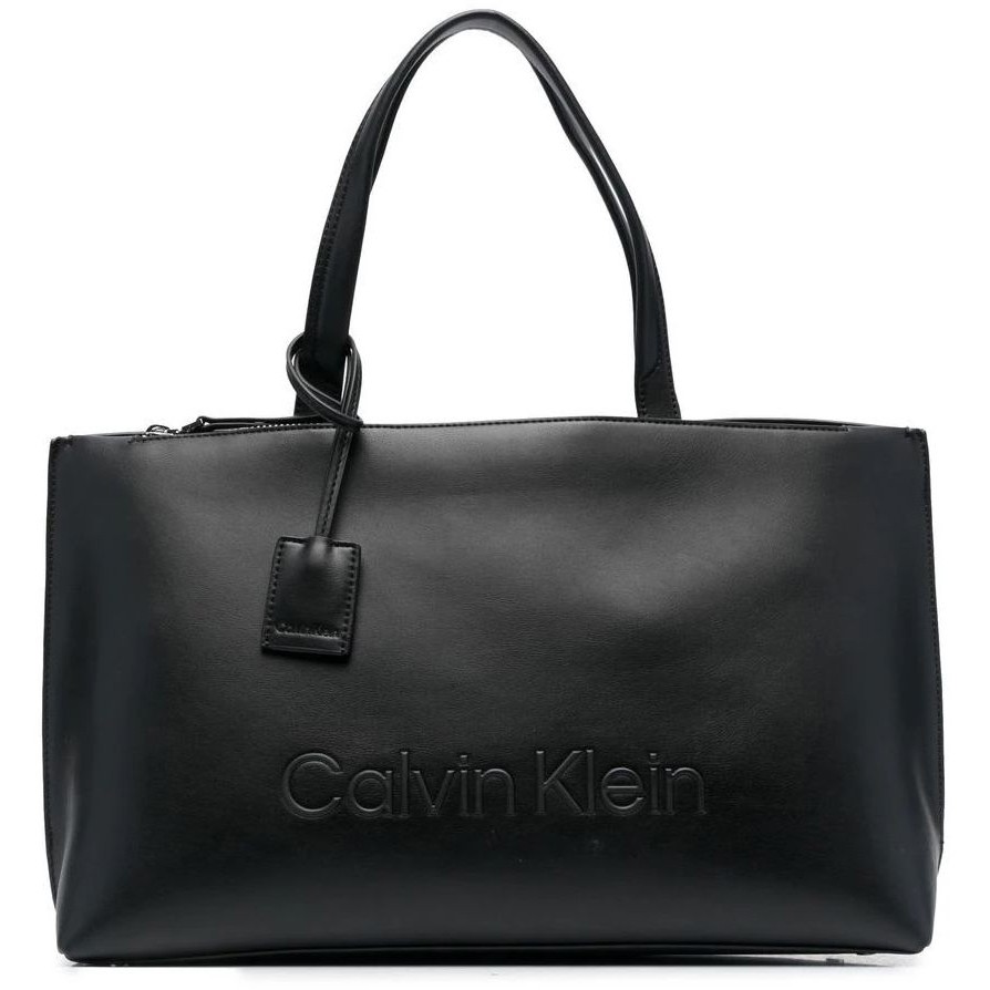 CALVIN KLEIN Rankinė per petį moterims, Juoda, SET SHOPPER MD 1