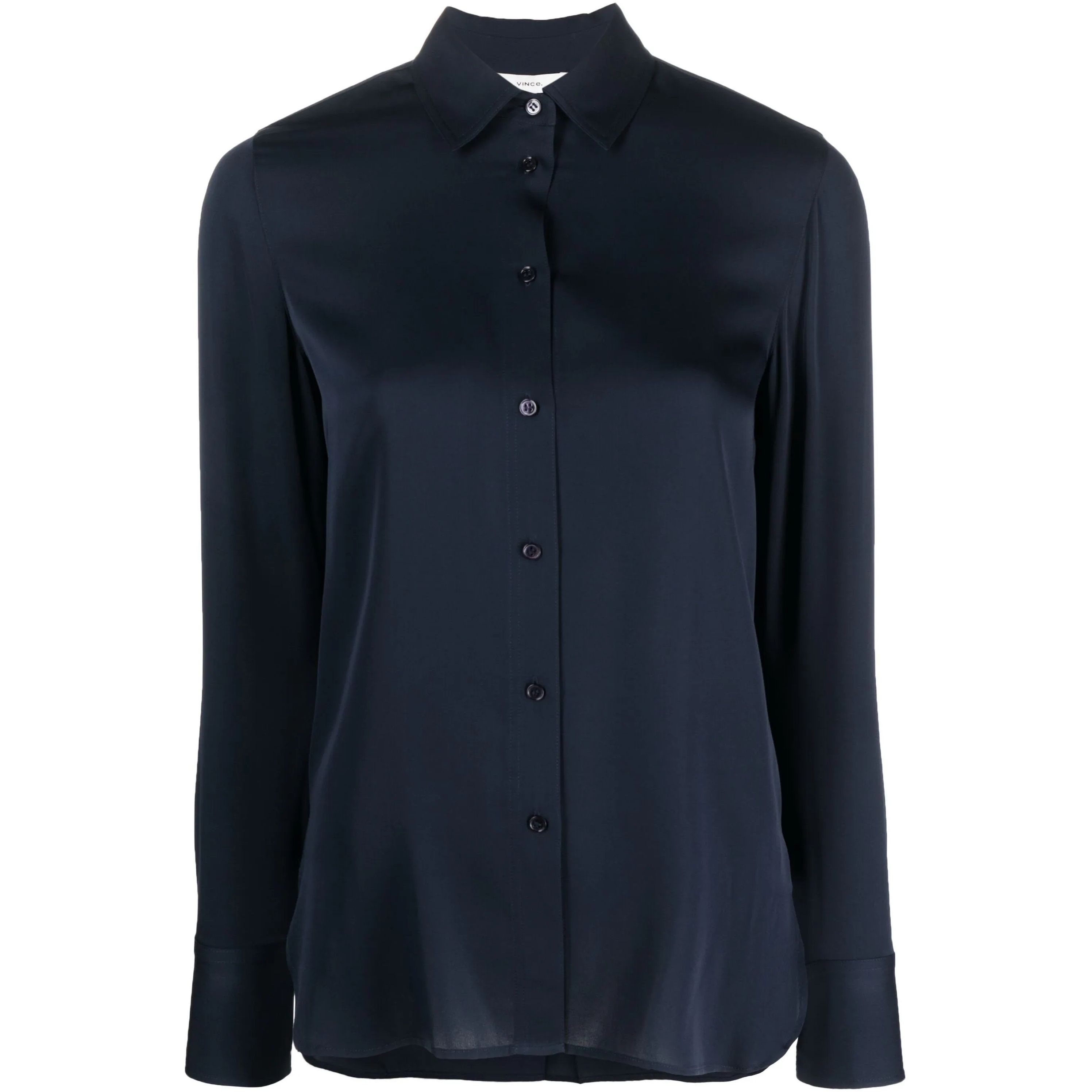 VINCE Marškiniai ilgomis rankovėmis moterims, Mėlyna, Slim fitted blouse 1