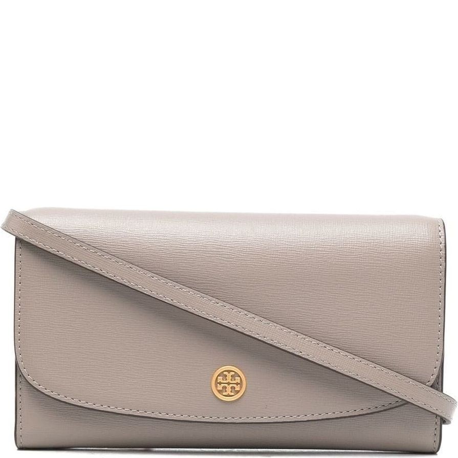 TORY BURCH Piniginė moterims, Pilka, Robinson chain wallet 1