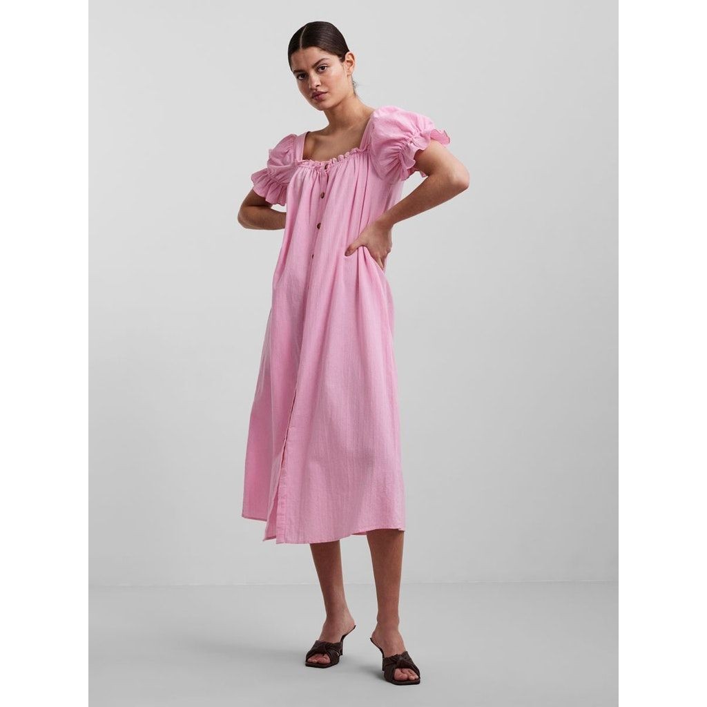 PIECES Midi suknelė moterims, Rožinė, PCVANESSA SS DRESS BC 4