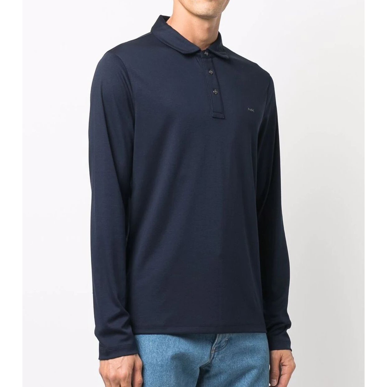 MICHAEL KORS Polo marškiniai ilgos rank. vyrams, Mėlyna, Long sleeve mk polo 3