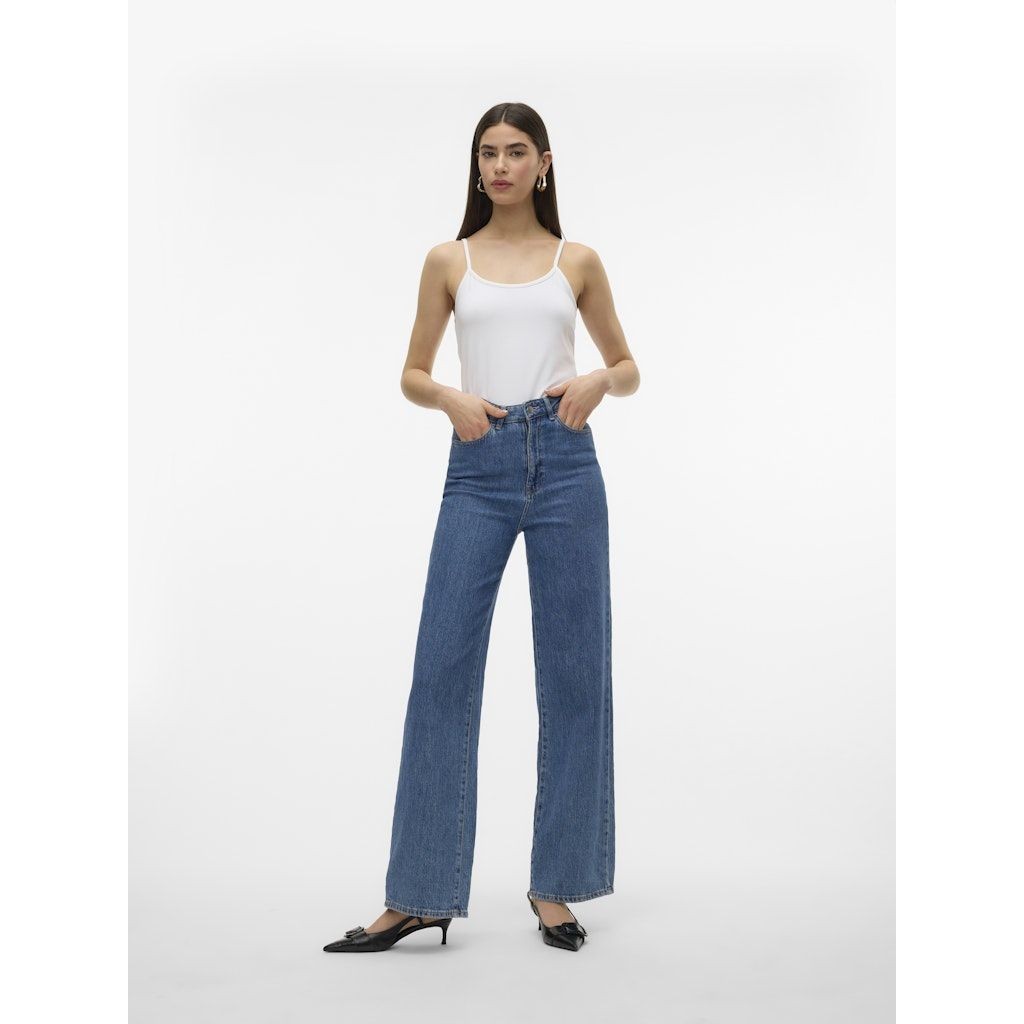 VERO MODA Marškiniai be rankovių moterims, Balta, Million singlet 6