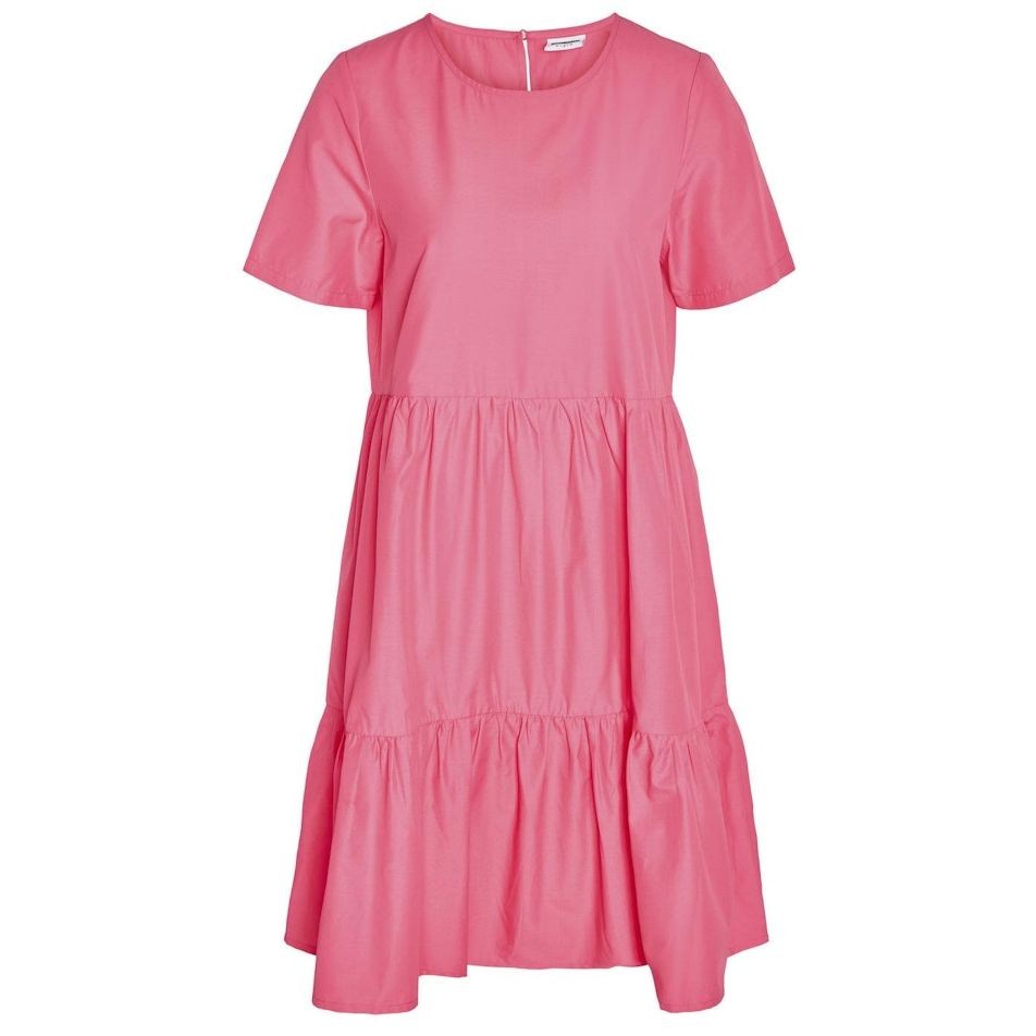 NOISY MAY Maxi suknelė moterims, Rožinė, NMLOONE S/S  O-NECK D 1