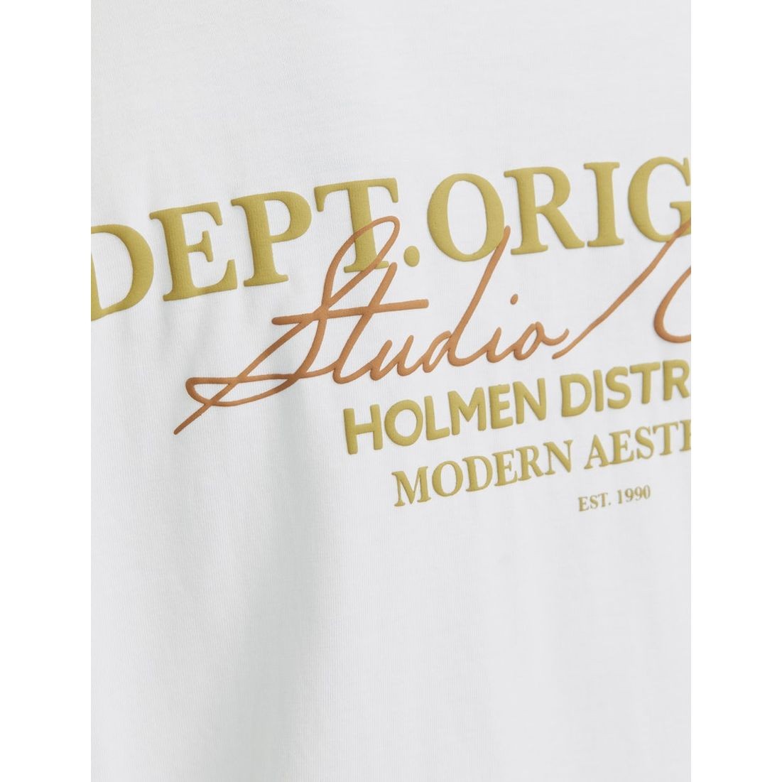 JACK & JONES Marškinėliai vyrams, Balta, Islington type tee 3