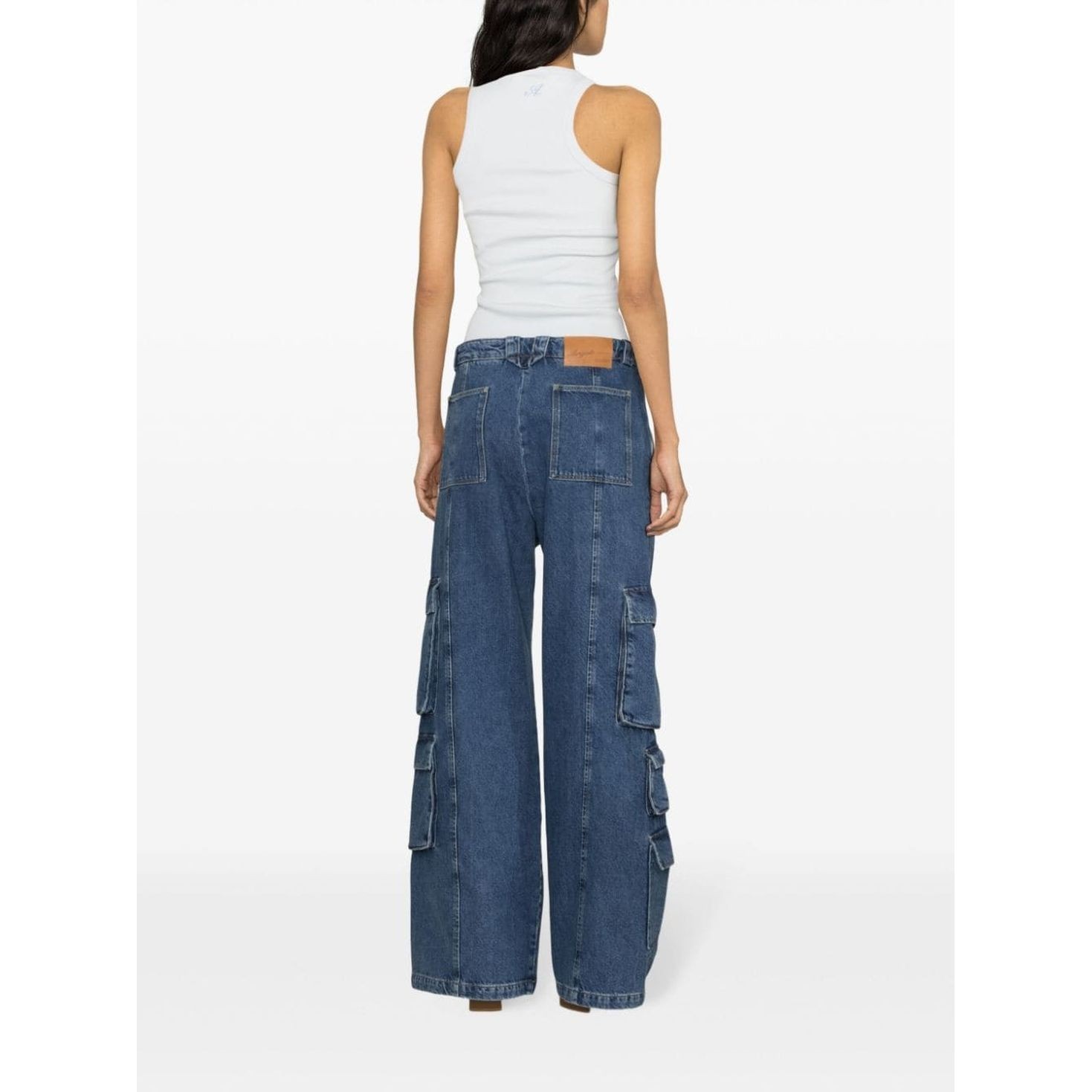 AXEL ARIGATO Marškiniai be rankovių moterims, Mėlyna, Scoop tank-top 4