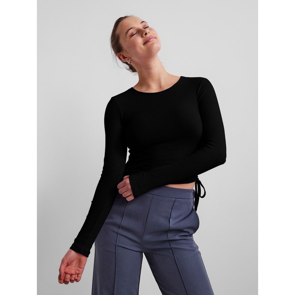 PIECES Midi suknelė moterims, Juoda, PCHAZEL LS CROP TOP B 5