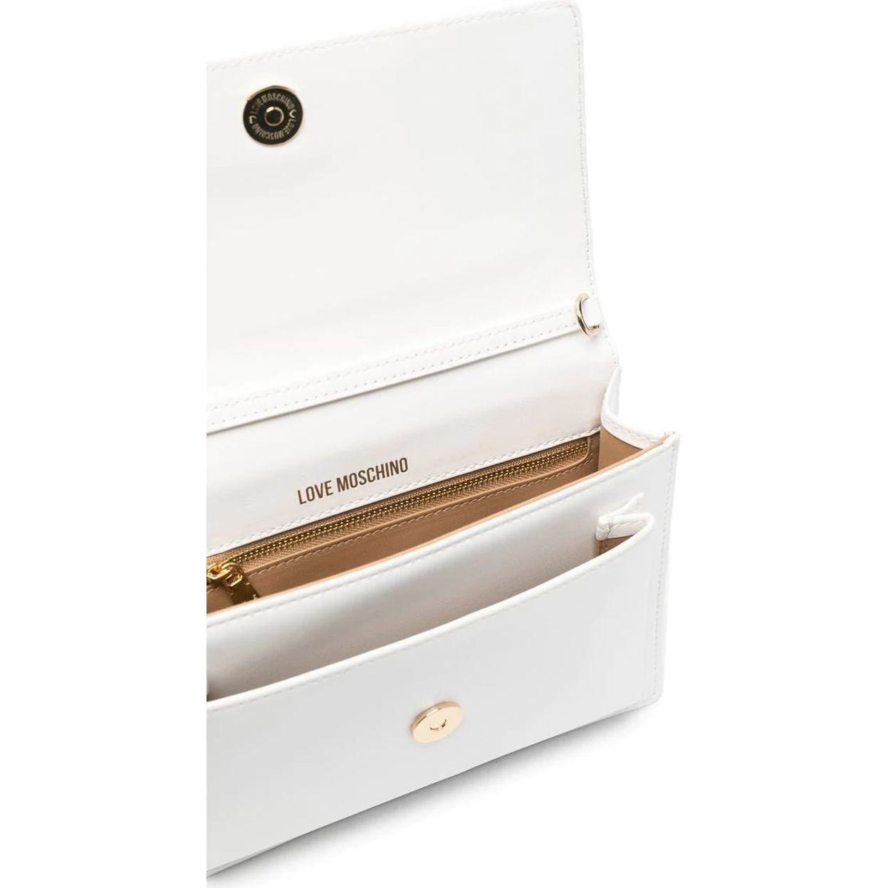 LOVE MOSCHINO Rankinė per petį moterims, Balta, Crossbody 4