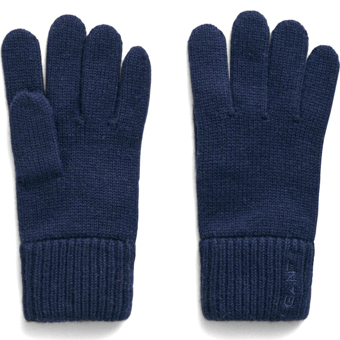 GANT Pirštuotos pirštinės moterims, Mėlyna, Wool knitted gloves