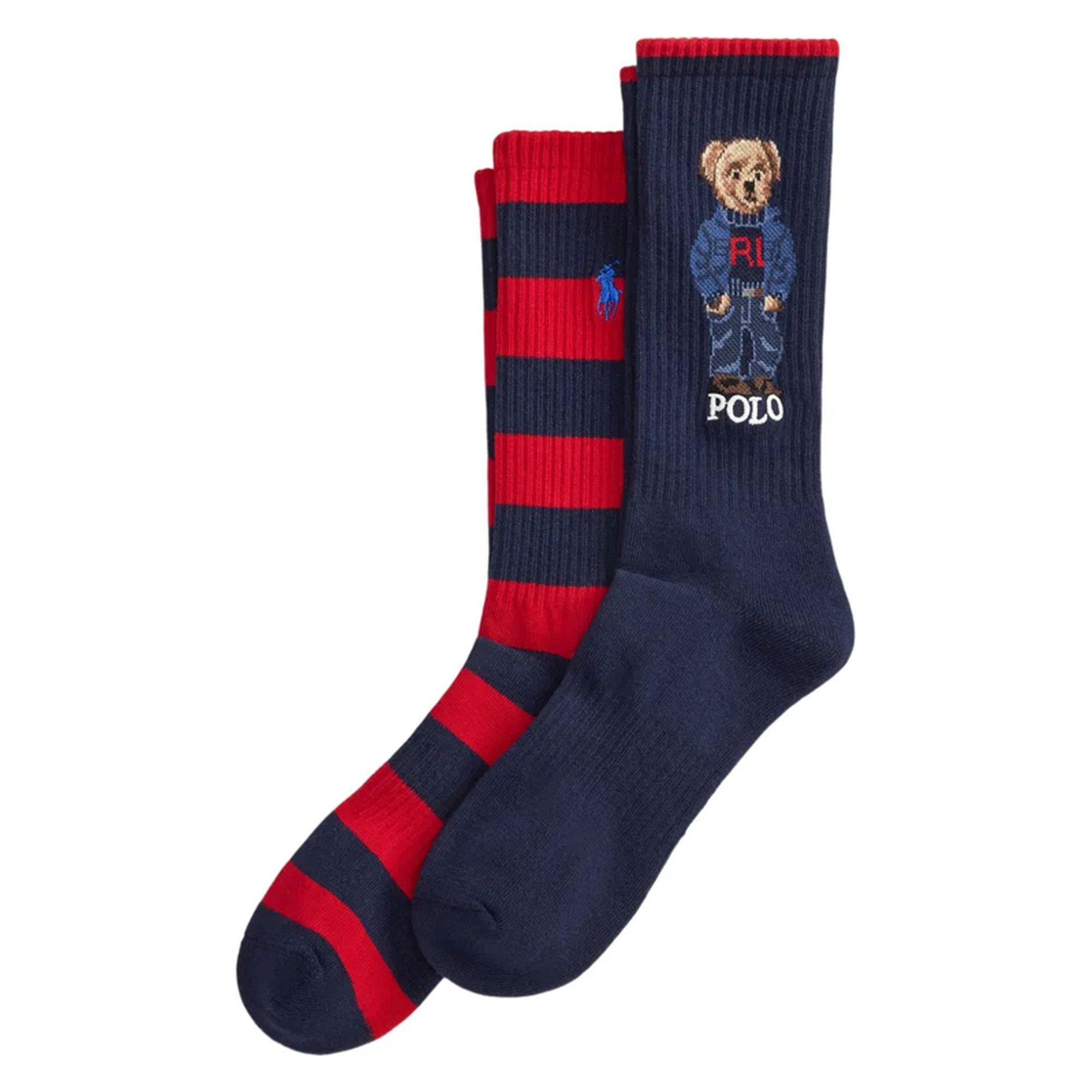 POLO RALPH LAUREN UW Kojinės vyrams, Marga, Dnm trtlnck-crew sock-2 pack 1