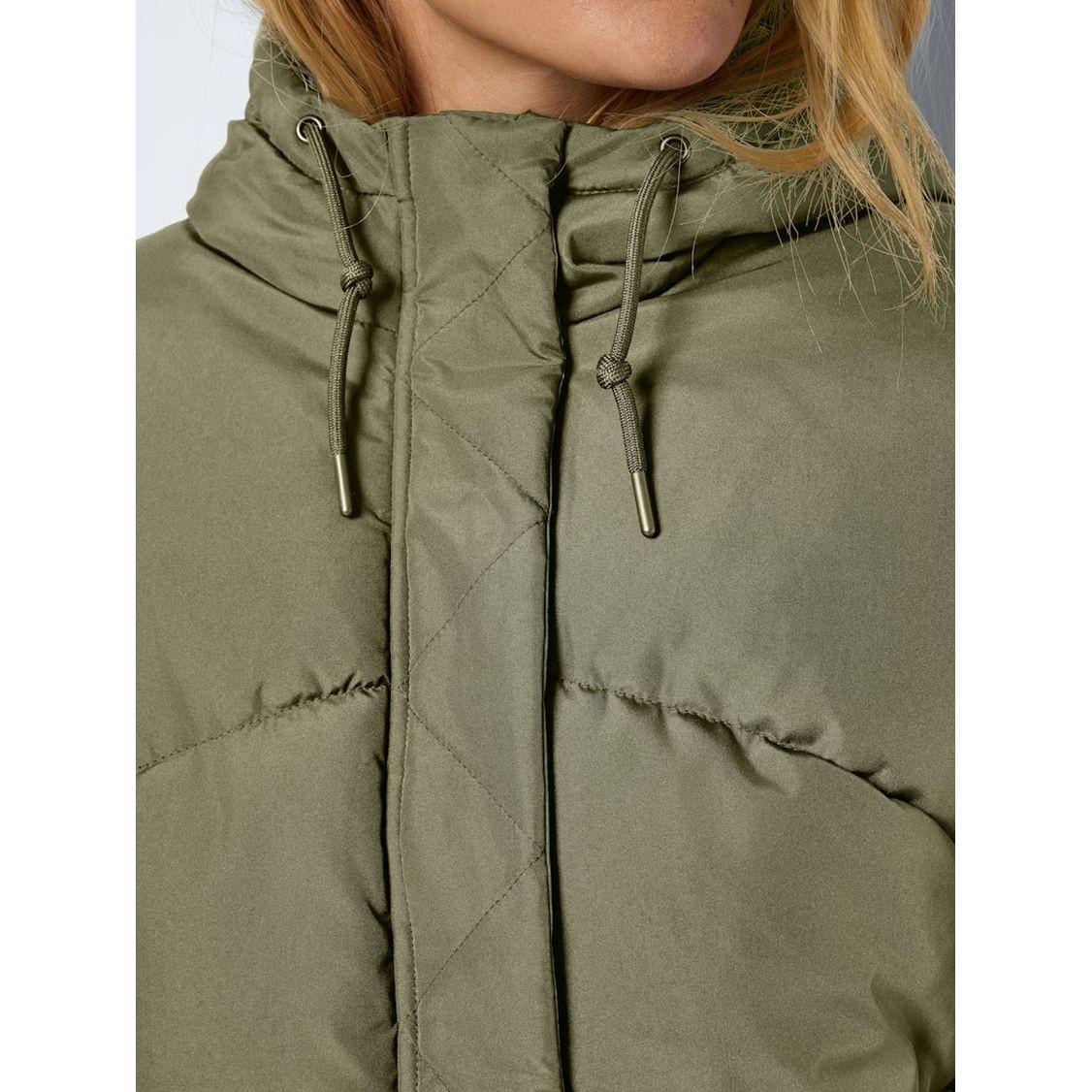 NOISY MAY Pūkinė striukė moterims, Chaki, Tenna short jacket 4