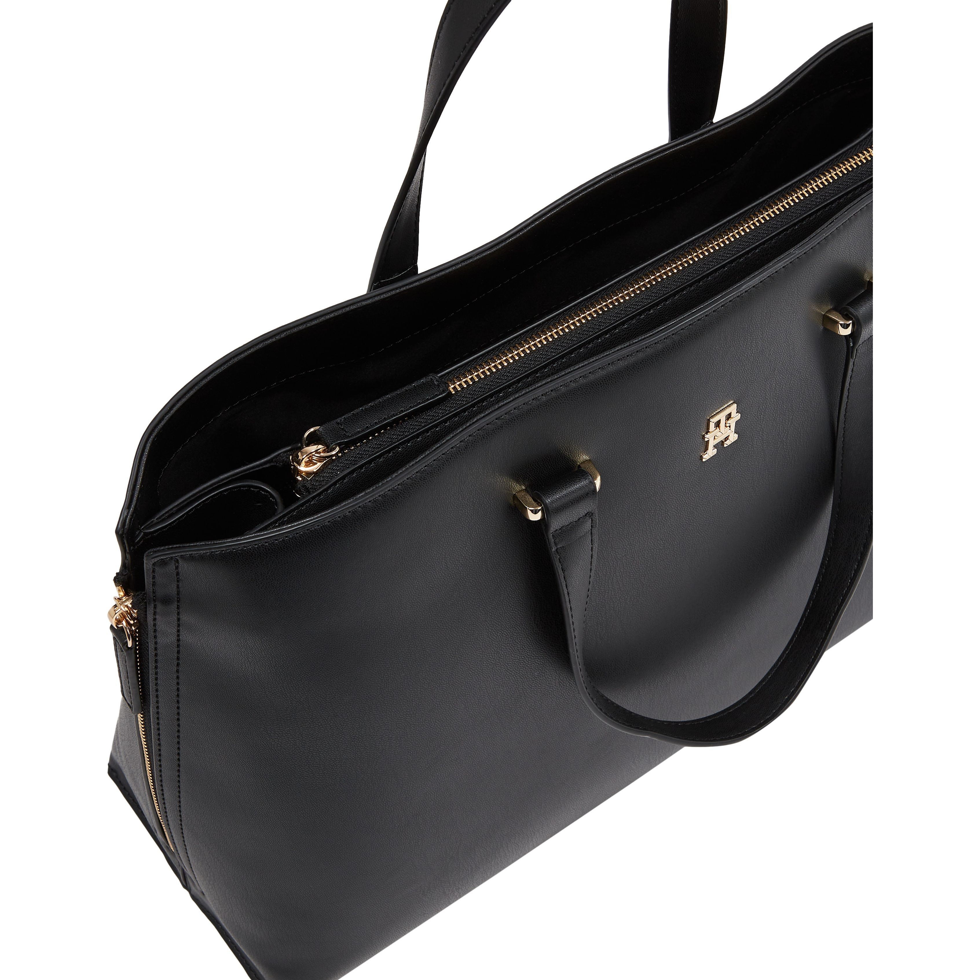 TOMMY HILFIGER Pirkinių krepšys moterims, Juoda, Modern tote 5