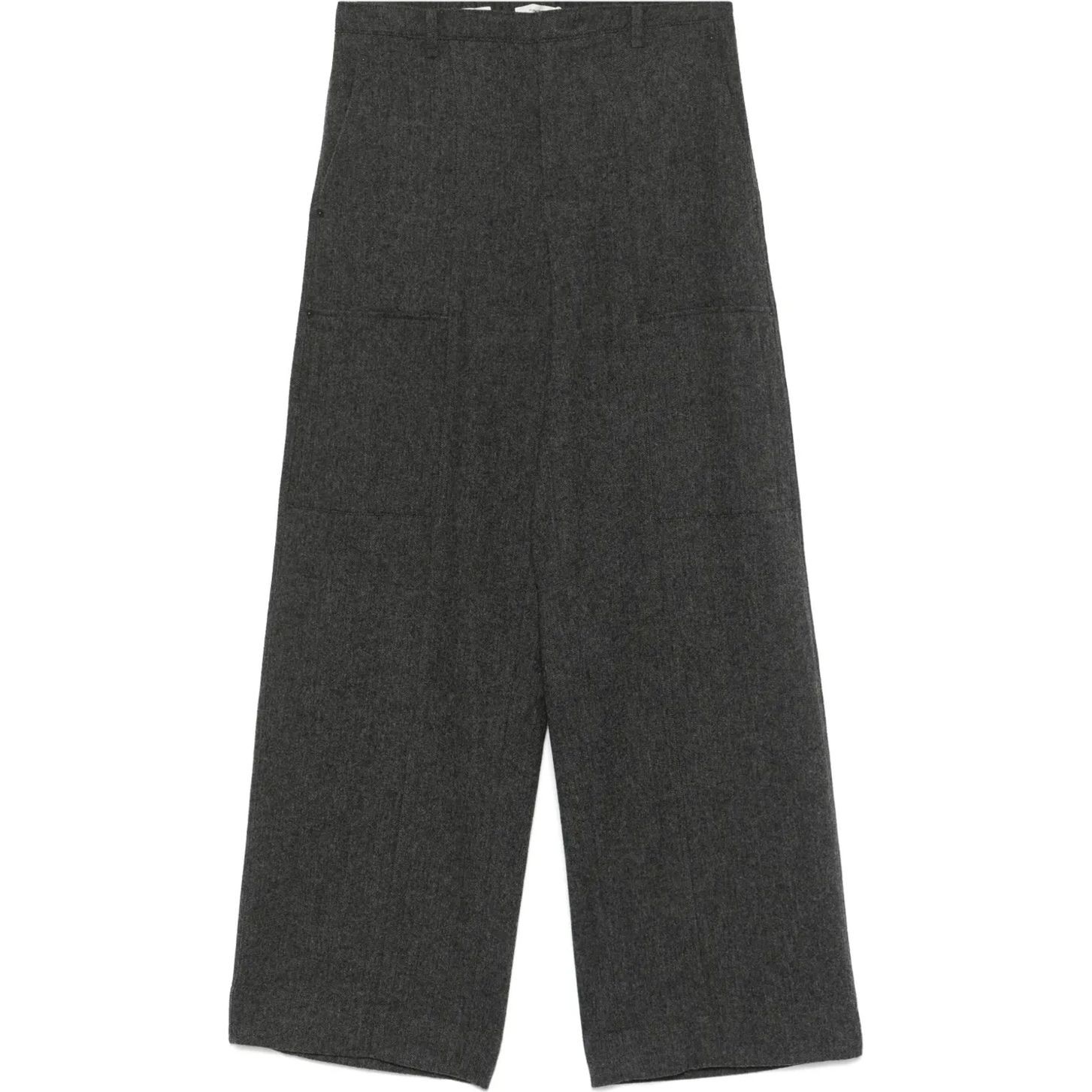 VINCE Kelnės moterims, Pilka, Herringbone flannel pant 